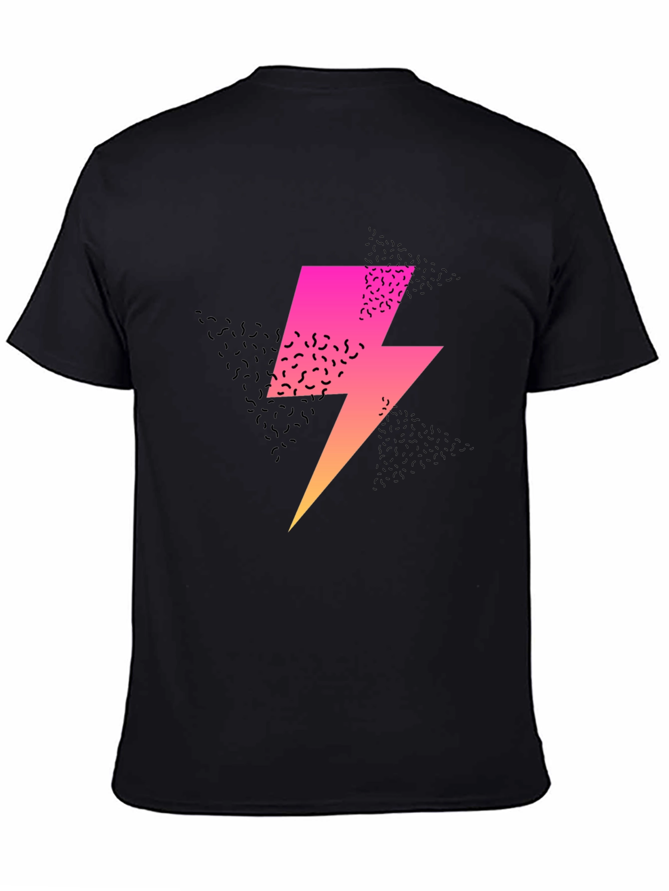 Retro Lightning Bolt Graphic T-Shirt