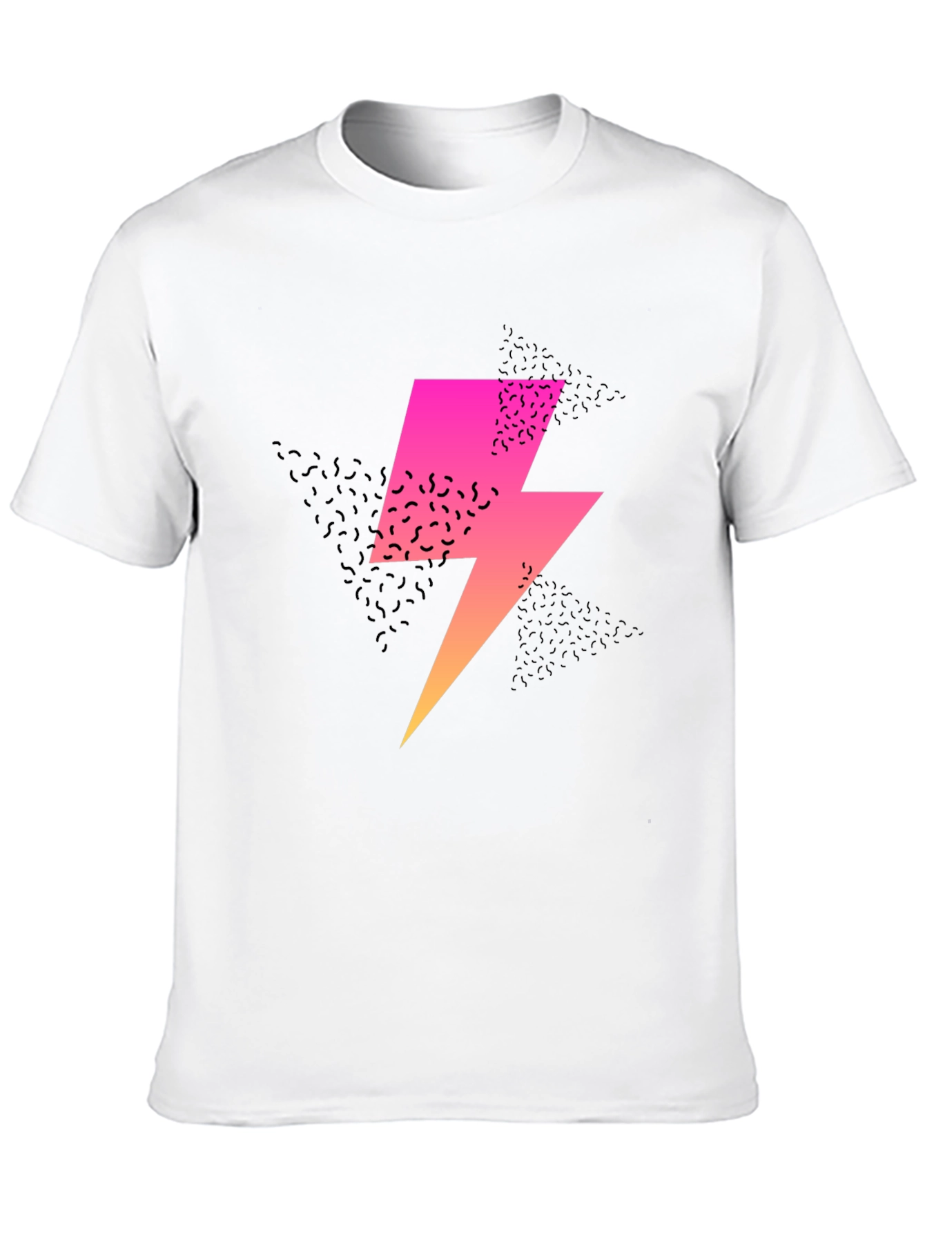 Retro Lightning Bolt Graphic T-Shirt