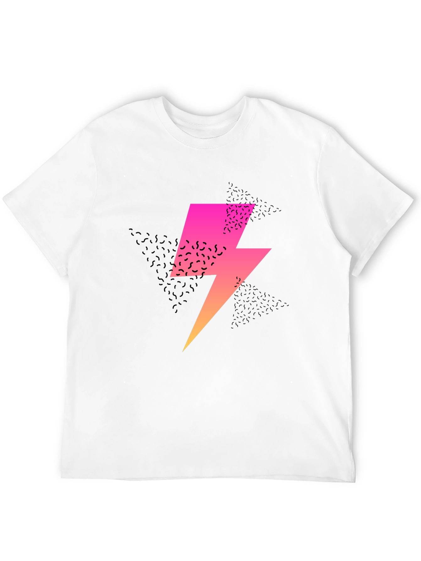 Retro Lightning Bolt Graphic T-Shirt
