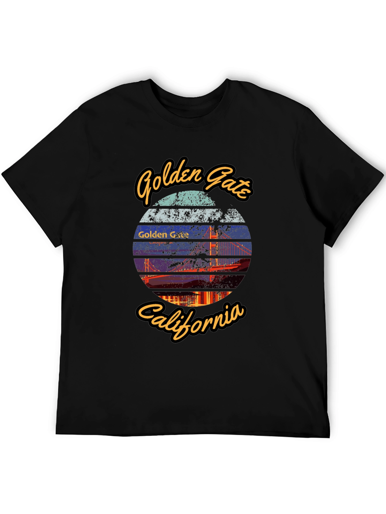 Golden Gate Bridge Black T-Shirt