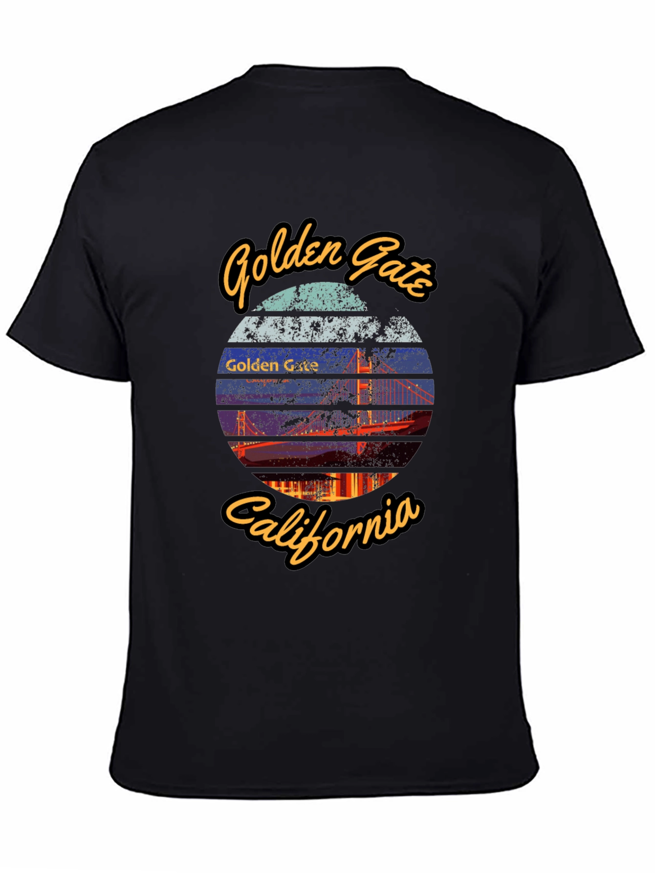 Golden Gate Bridge Black T-Shirt