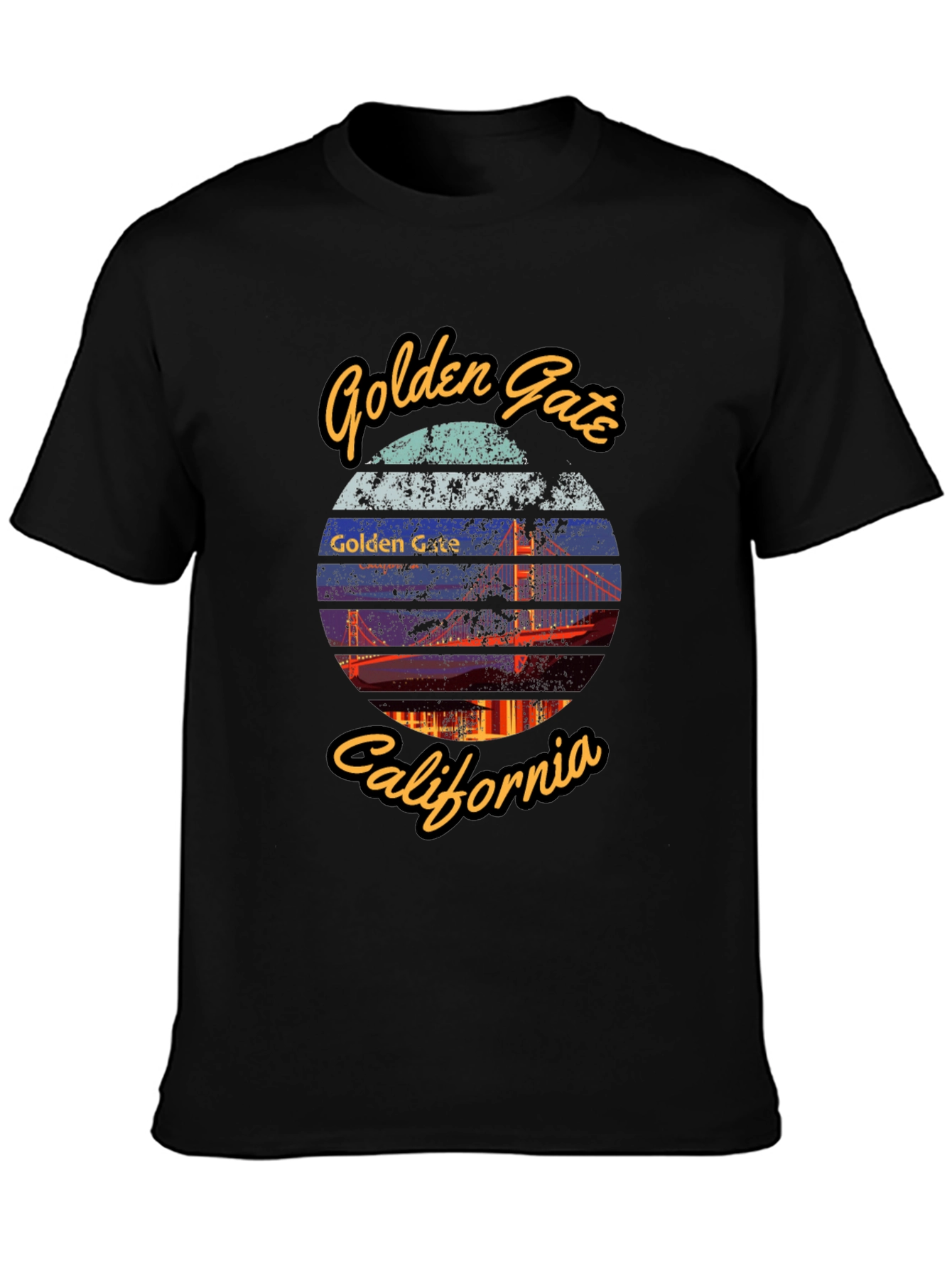 Golden Gate Bridge Black T-Shirt