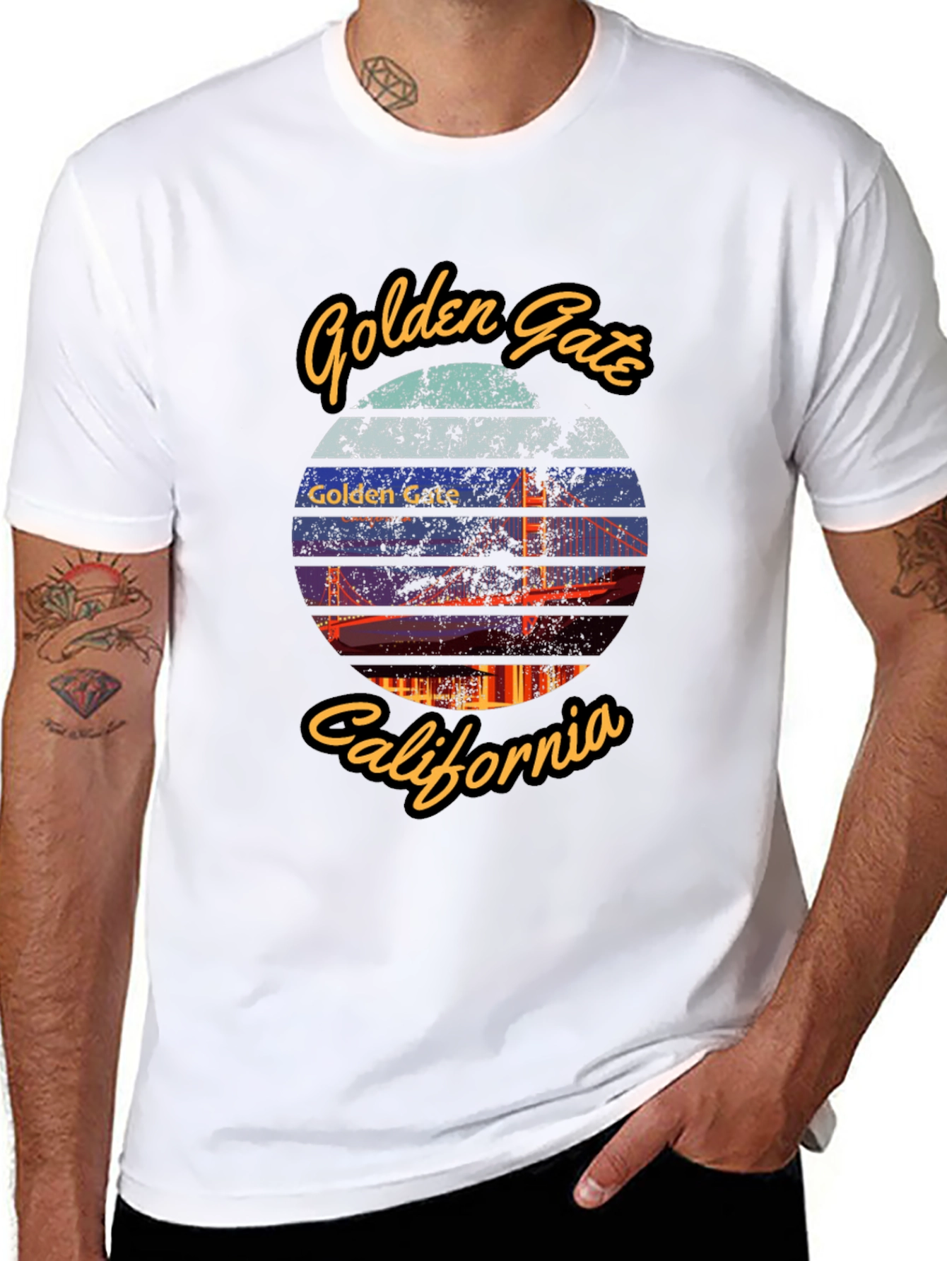 Golden Gate Bridge Black T-Shirt