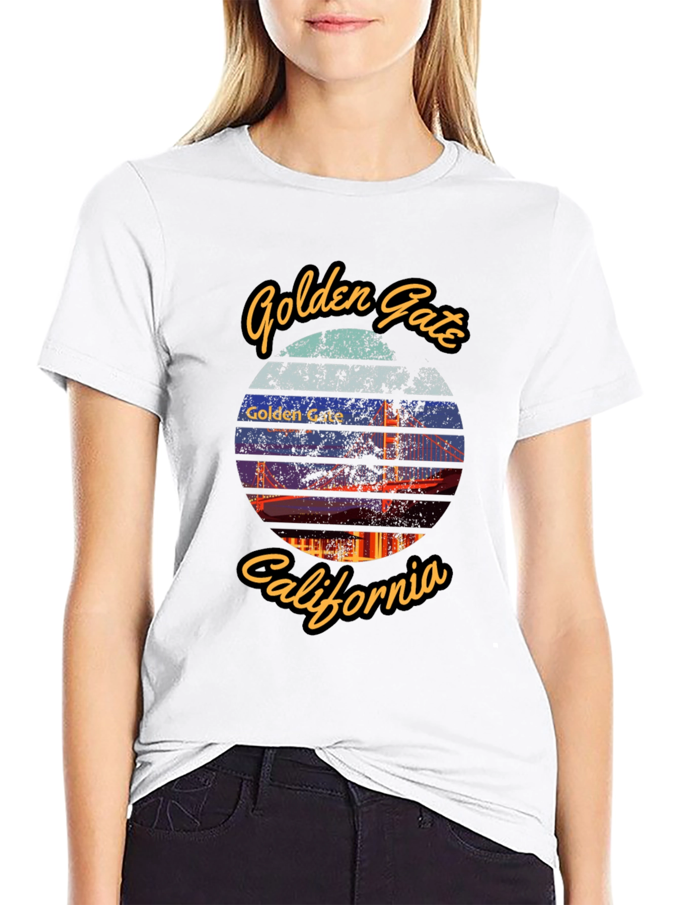 Golden Gate Bridge Black T-Shirt