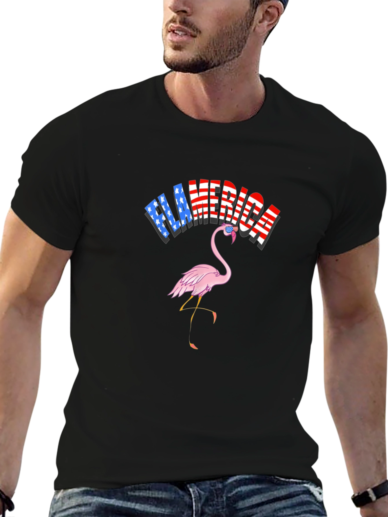 Flamerica Flamingo Patriotic T-Shirt