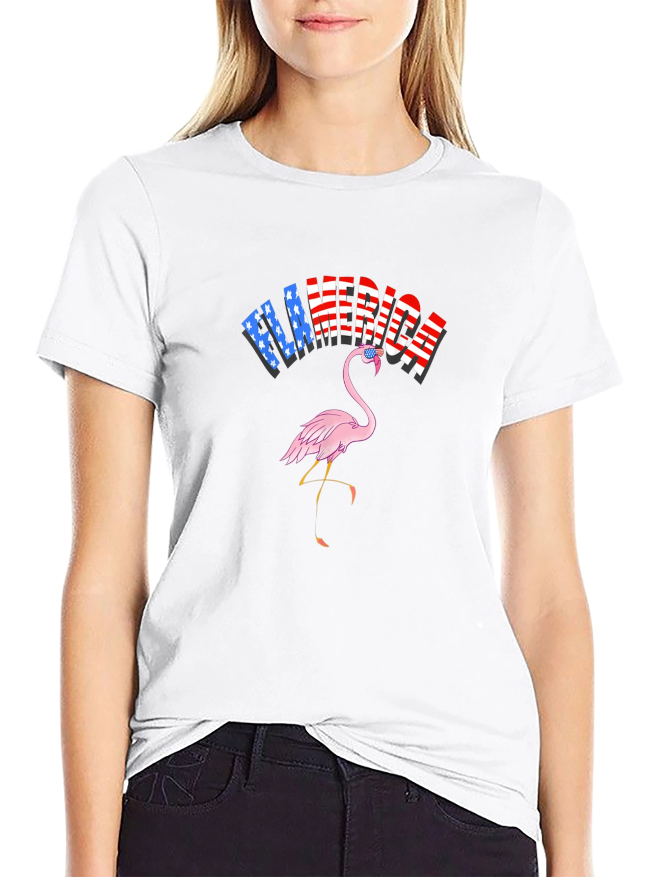 Flamerica Flamingo Patriotic T-Shirt