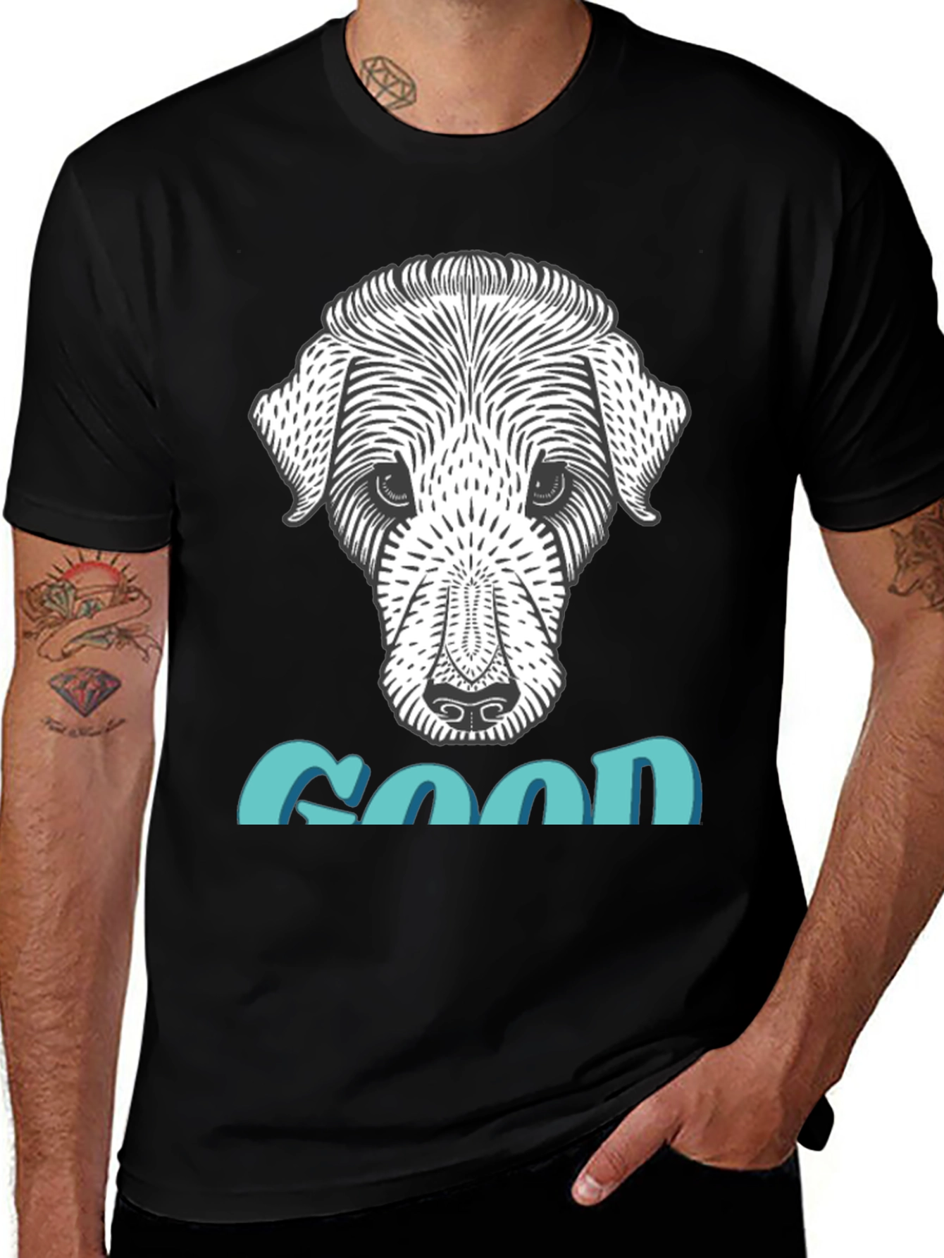 Cool Dog Graphic T-Shirt - Unique Animal Design