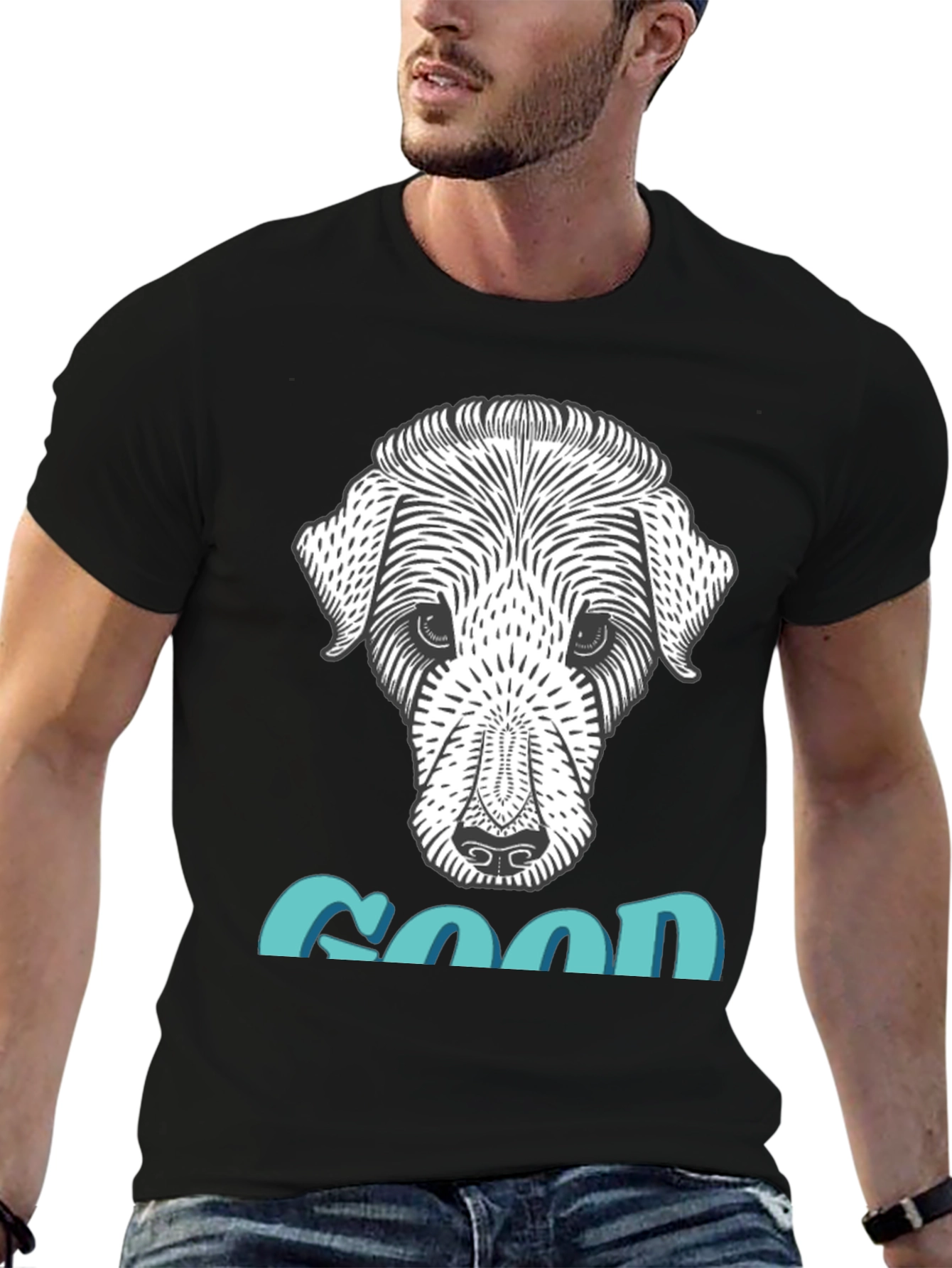 Cool Dog Graphic T-Shirt - Unique Animal Design