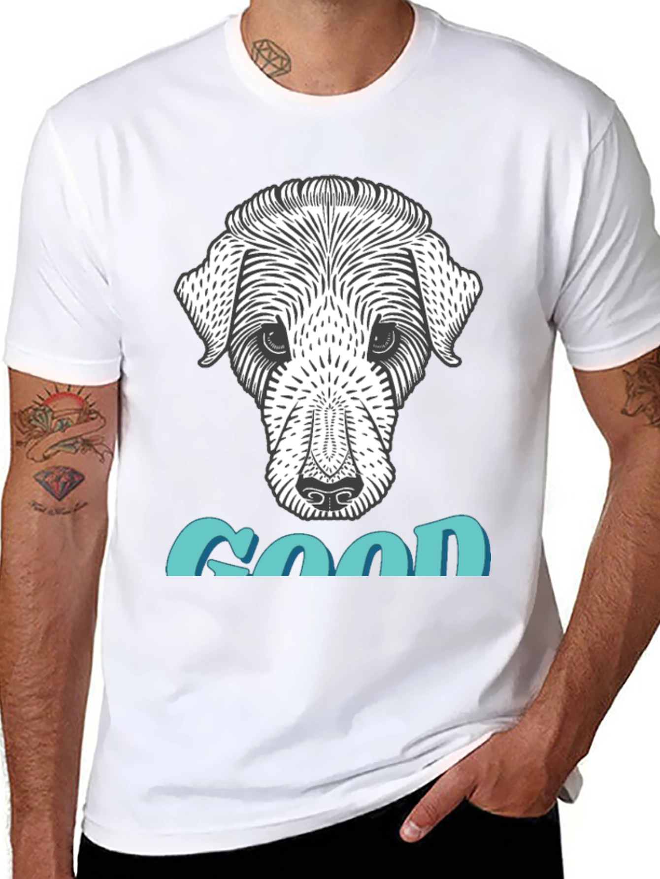 Cool Dog Graphic T-Shirt - Unique Animal Design