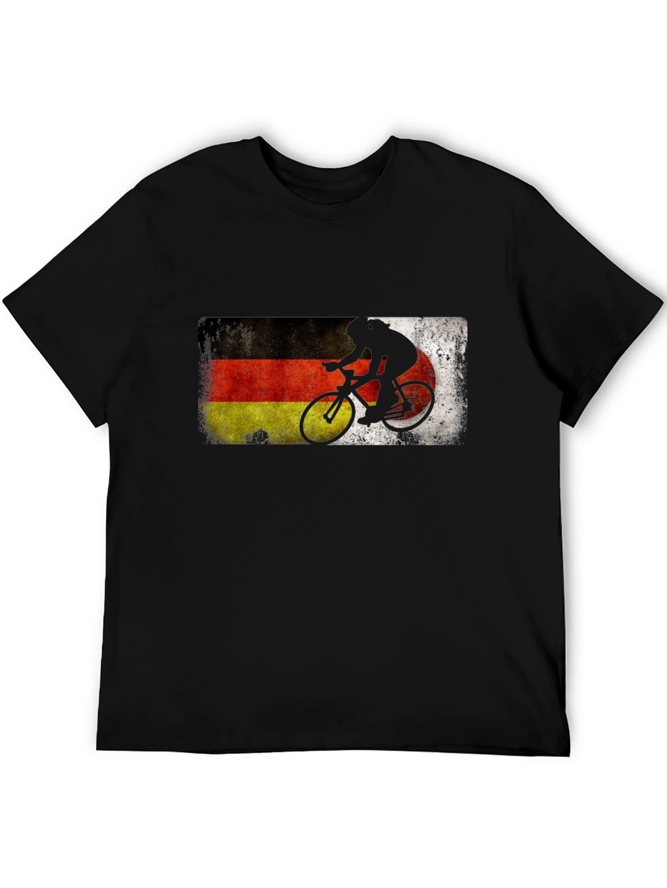 German Flag Cycling T-Shirt - Deutschland Bike Rider Tee