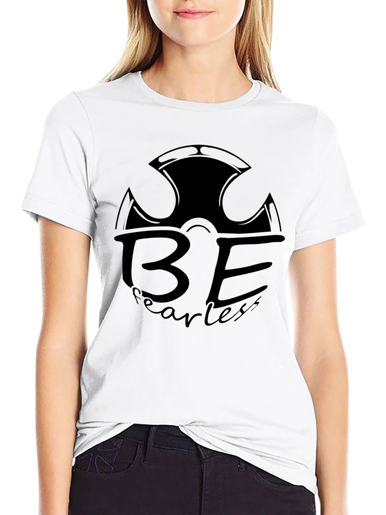 Be Fearless Black Graphic T-Shirt