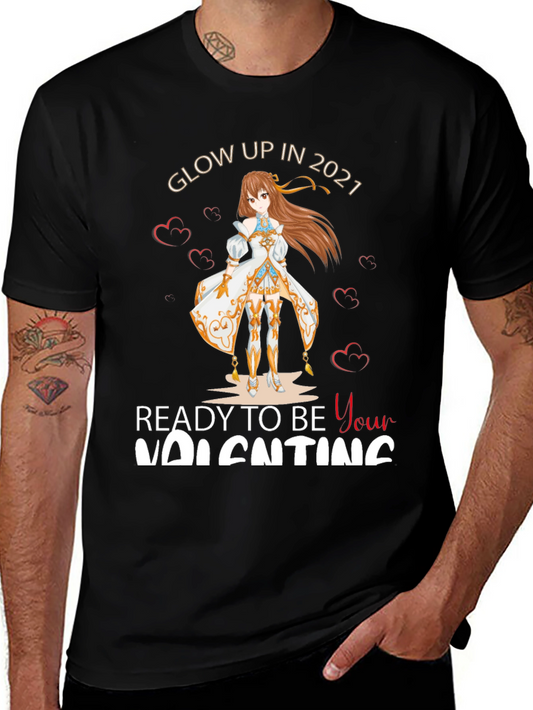 Glow Up Anime Valentines T-Shirt