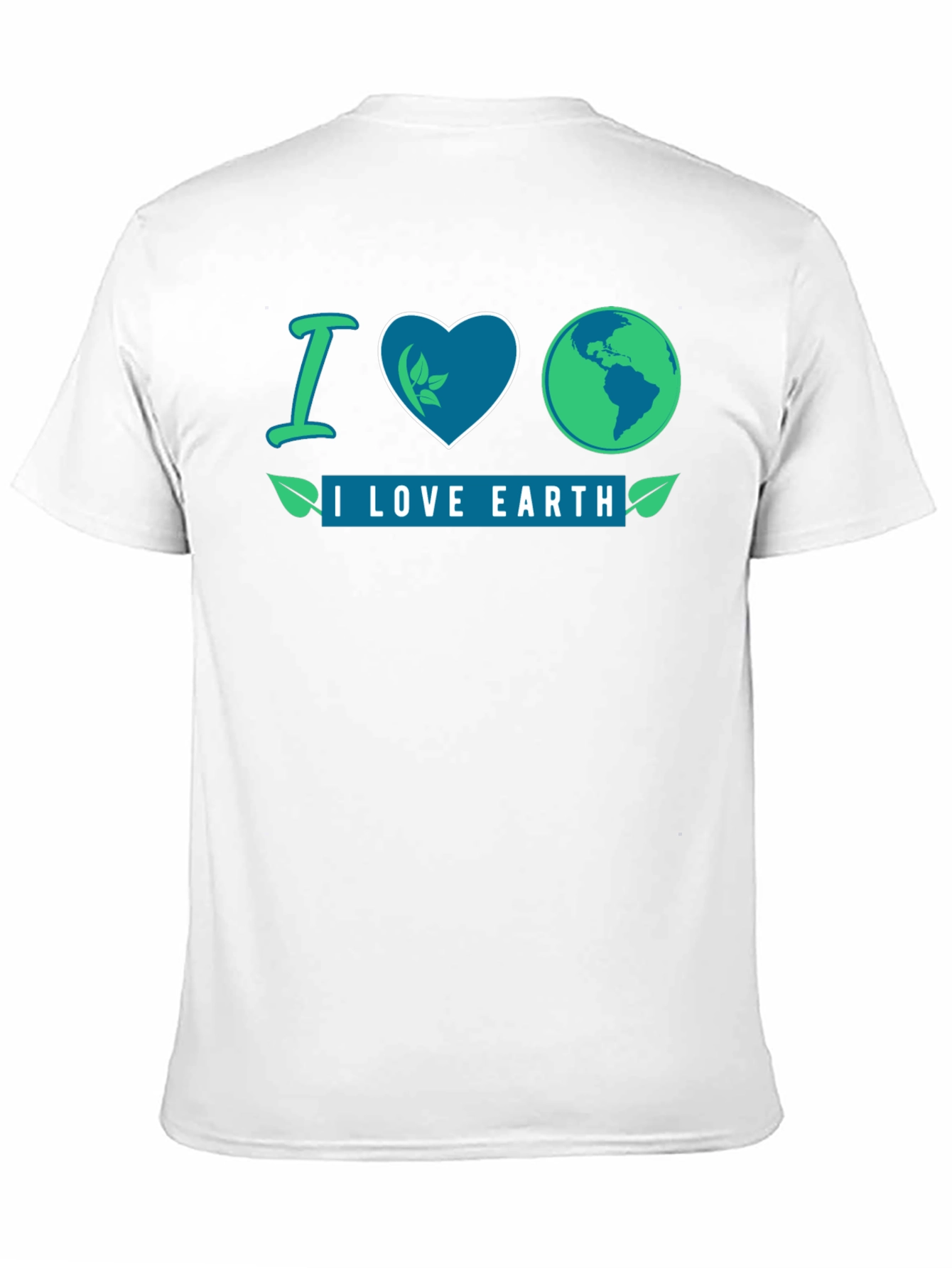 I Love Earth Black Graphic T-Shirt