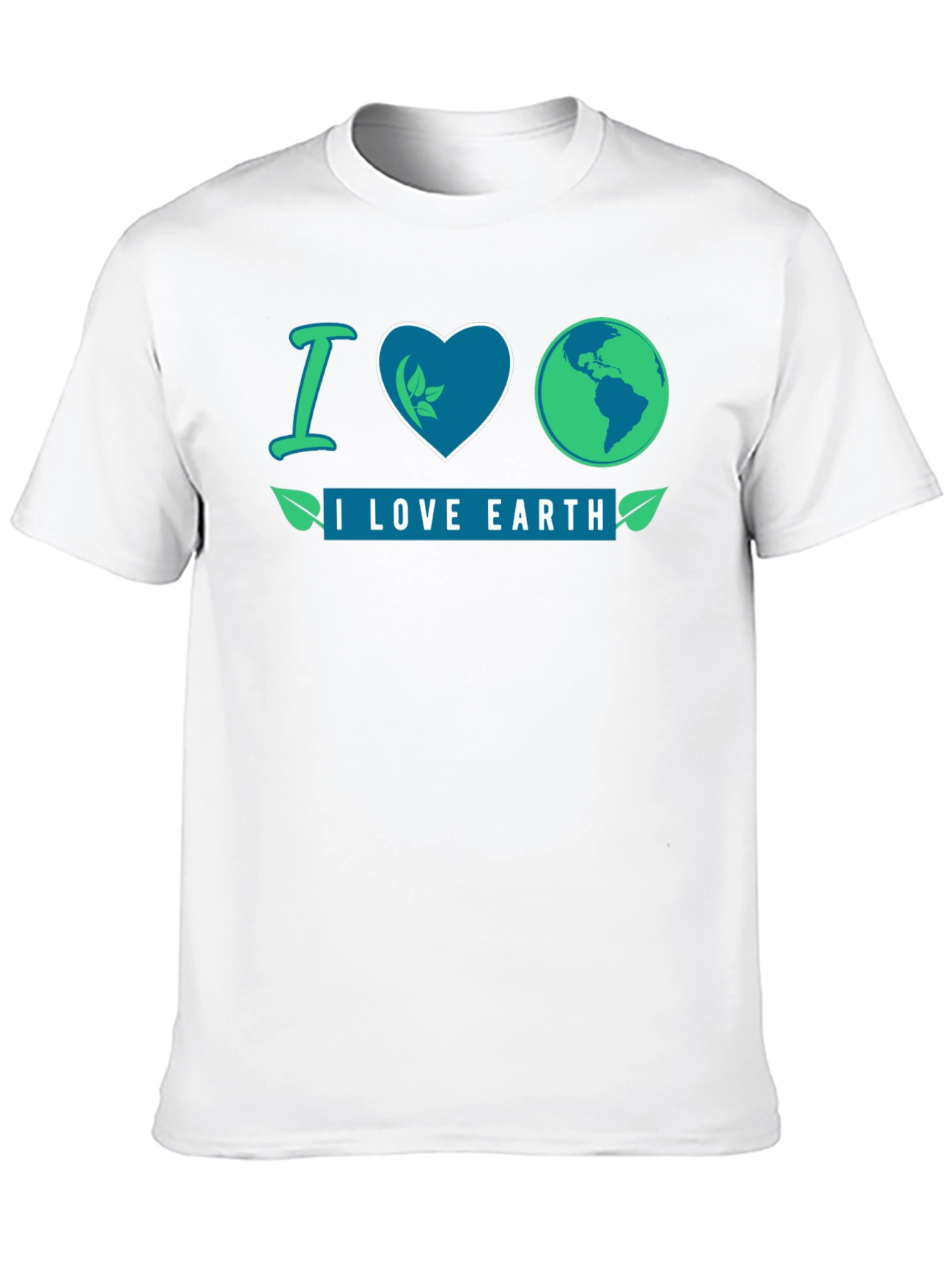 I Love Earth Black Graphic T-Shirt