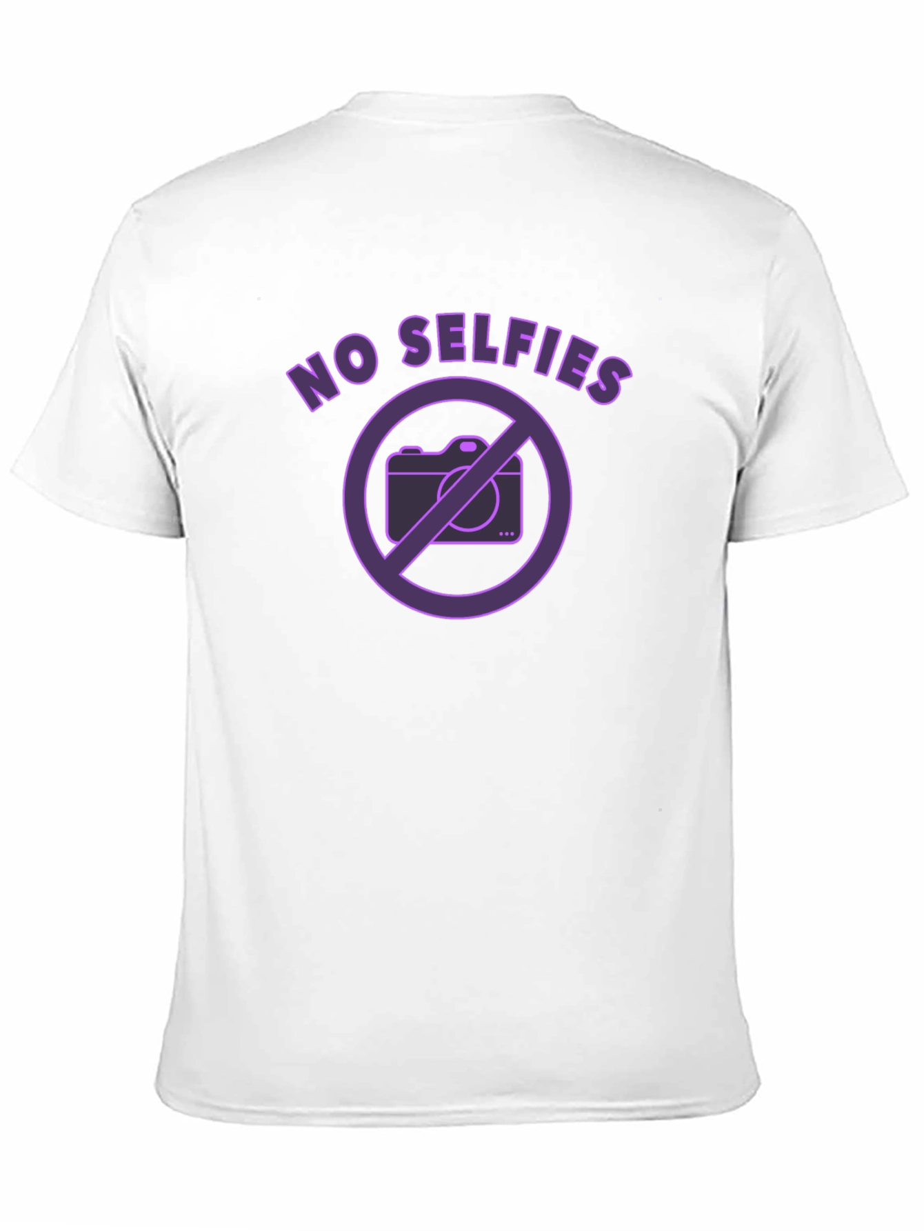 No Selfies Graphic Tee - Bold Statement T-Shirt