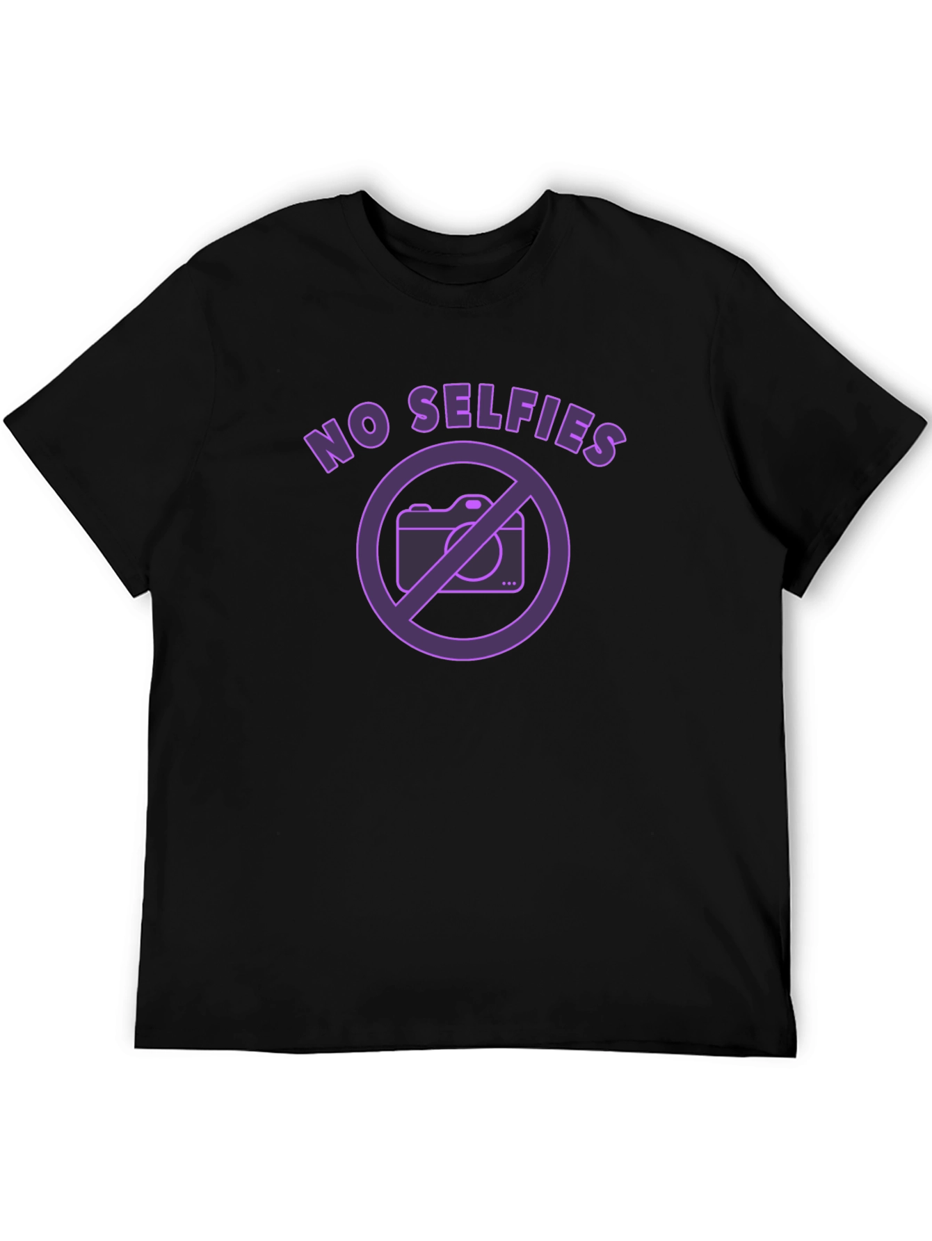 No Selfies Graphic Tee - Bold Statement T-Shirt
