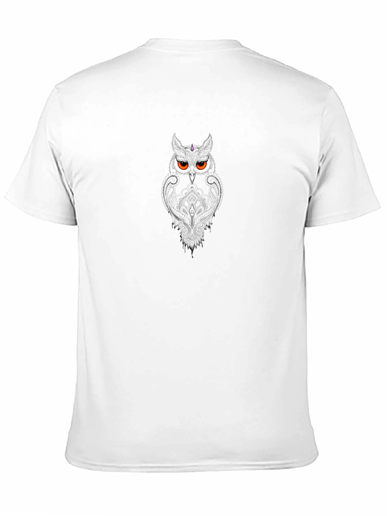 Mens Black Owl Graphic Tee - Stylish Casual Wear