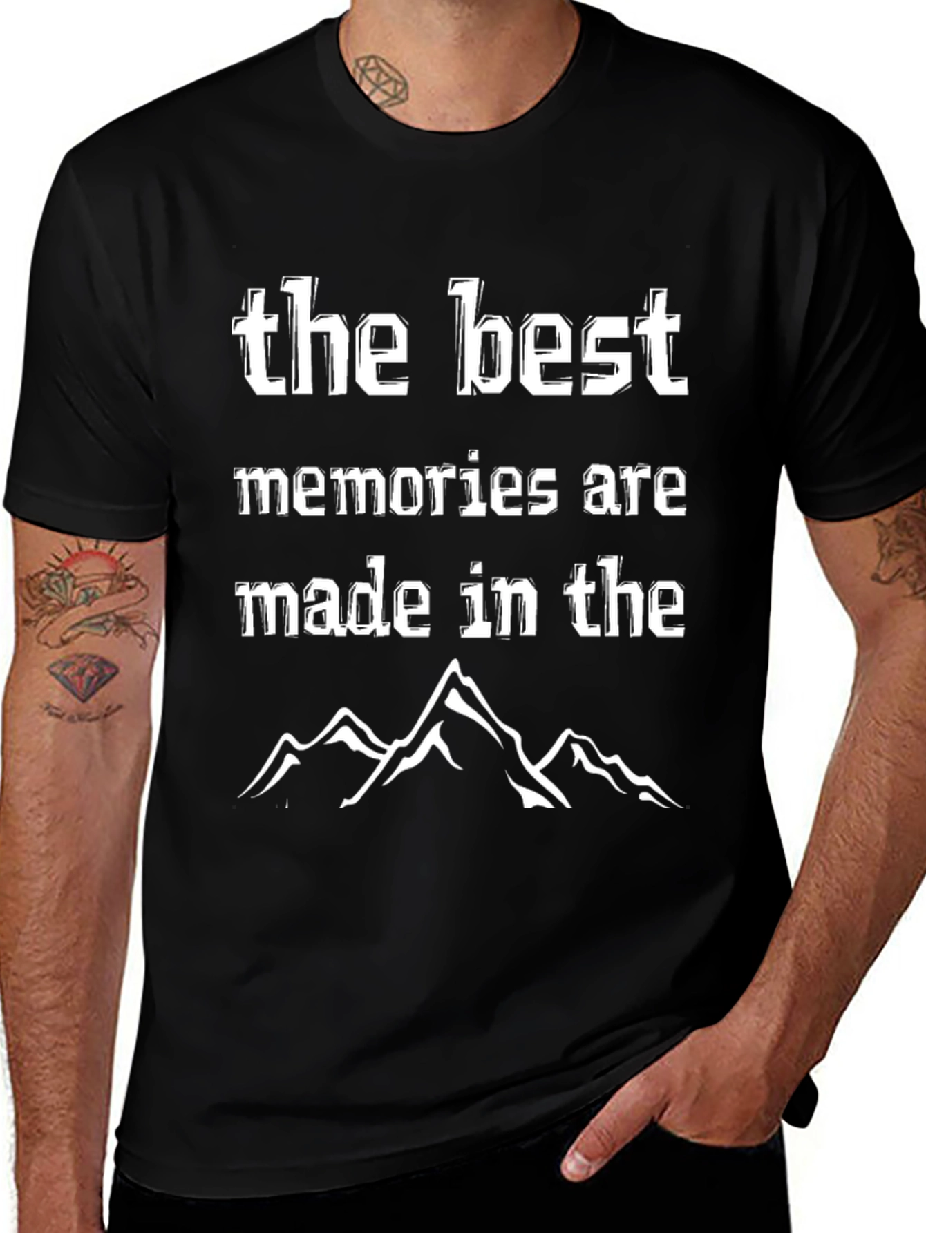 Mountains Memory Black T-Shirt