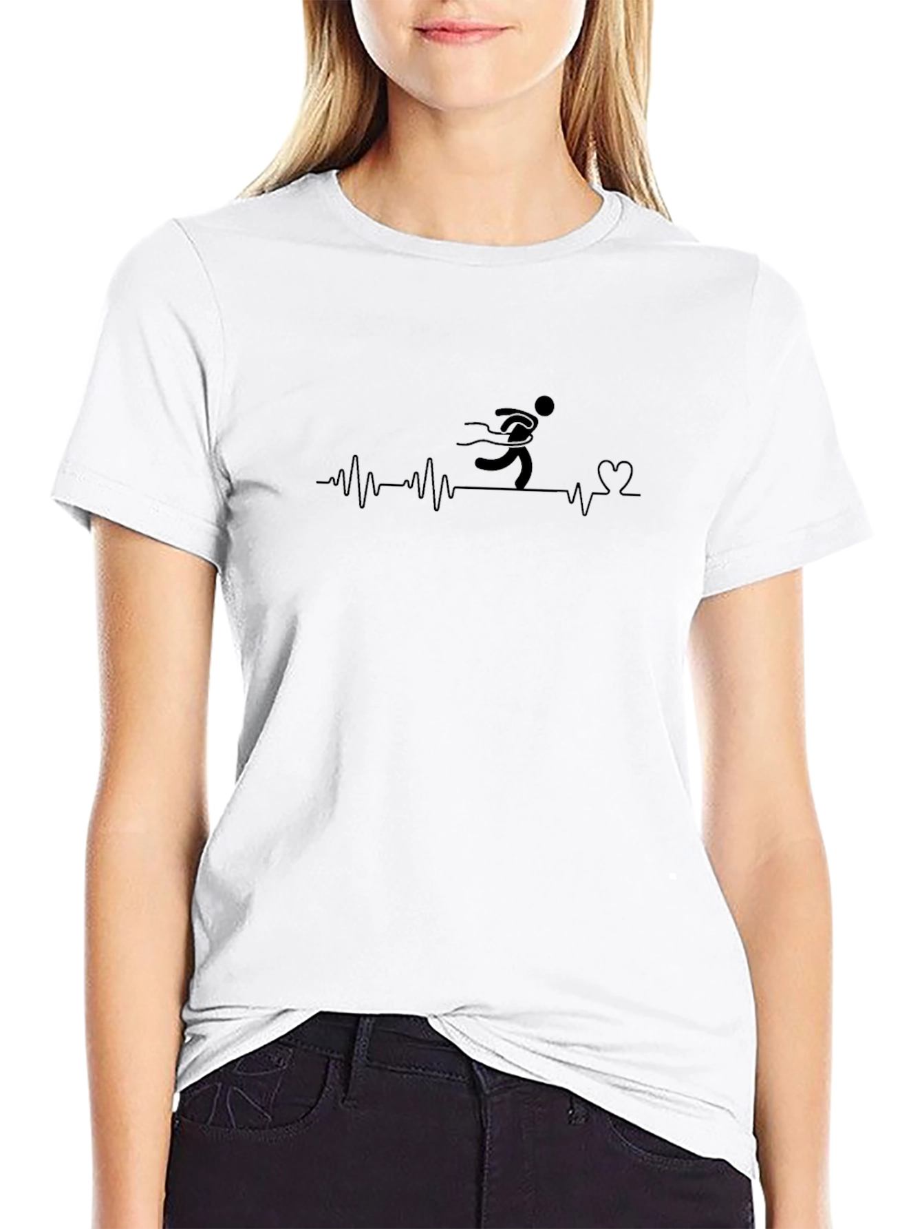 Heartbeat Runner Black T-Shirt