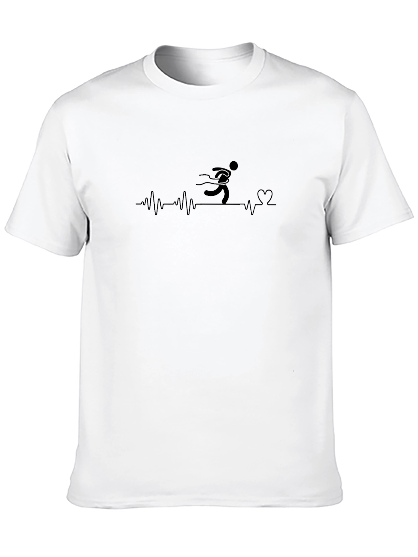 Heartbeat Runner Black T-Shirt