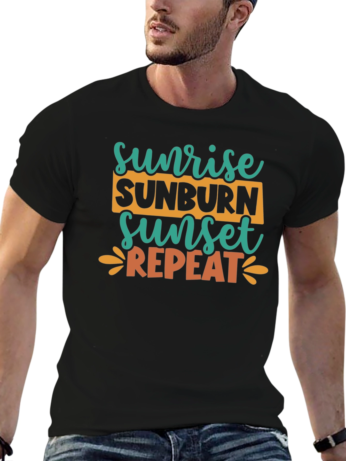 Sunrise Sunburn Sunset Repeat Graphic Tee