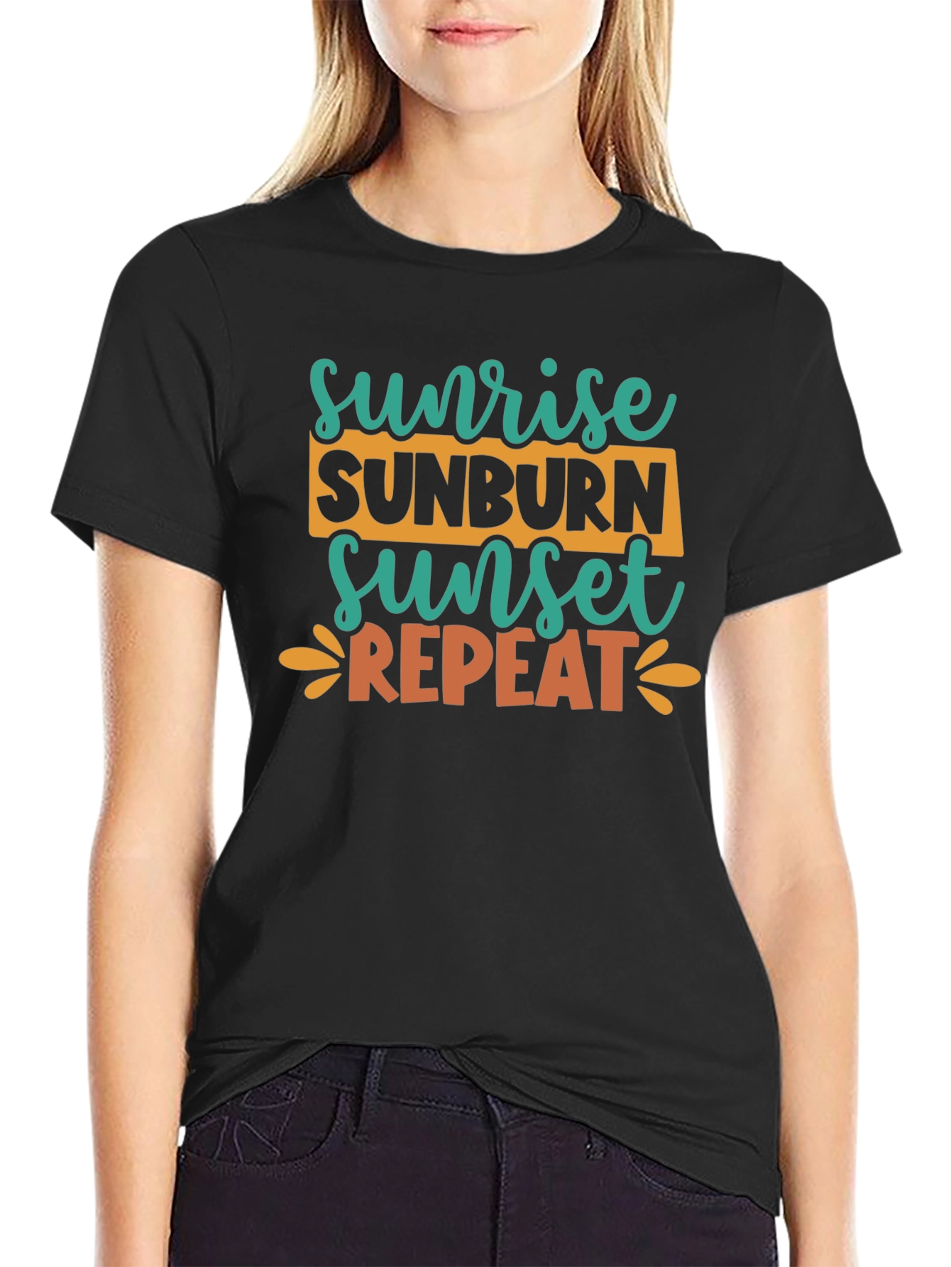 Sunrise Sunburn Sunset Repeat Graphic Tee