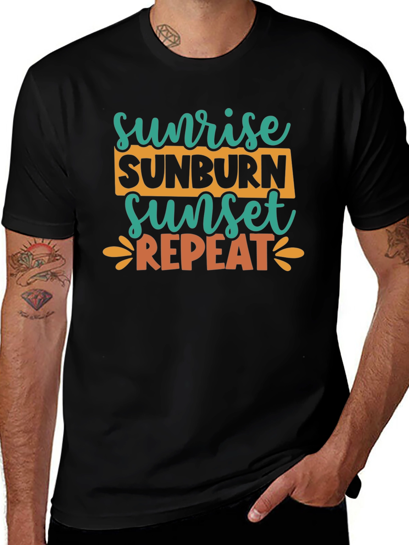 Sunrise Sunburn Sunset Repeat Graphic Tee