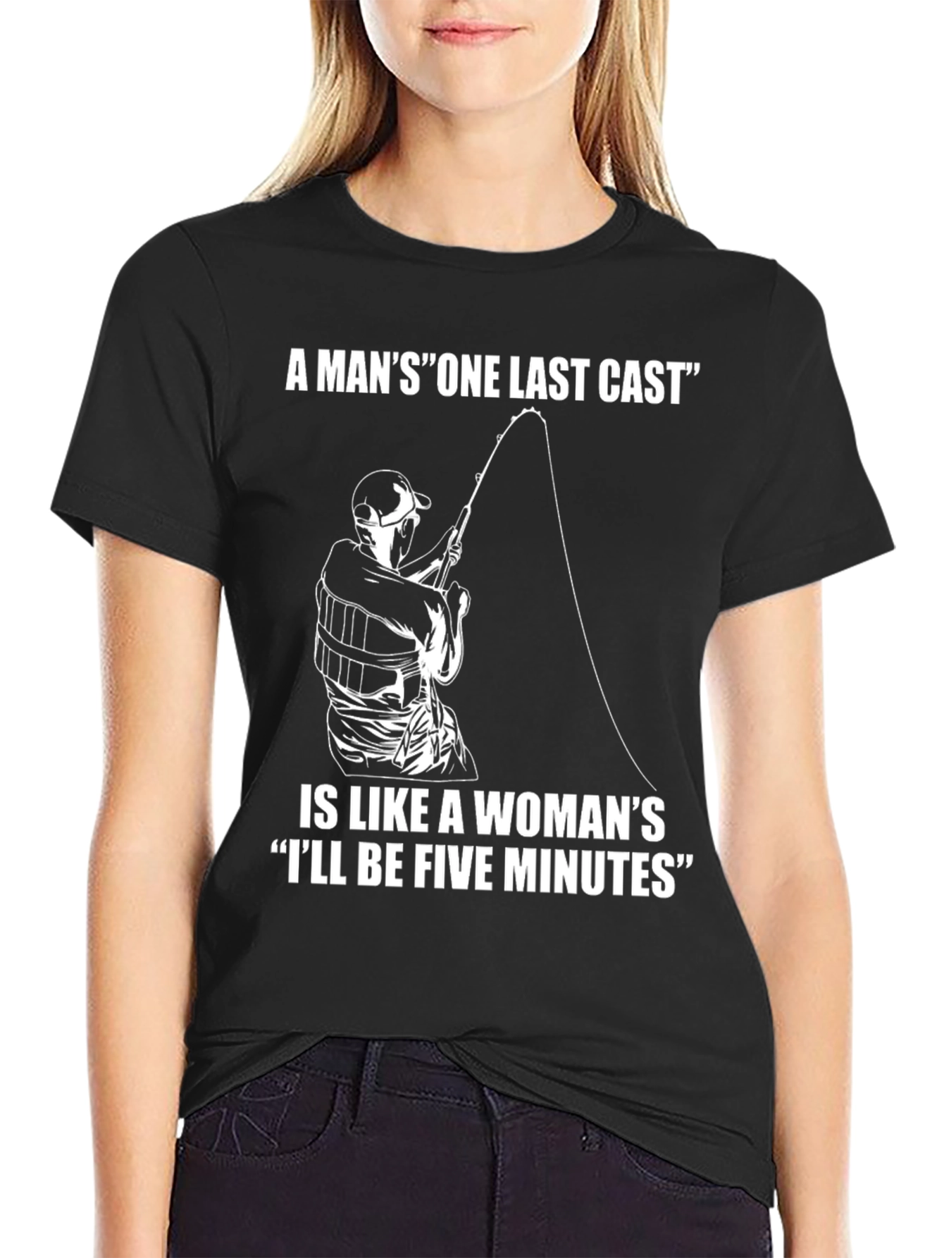 Funny Fishing T-Shirt: One Last Cast Design