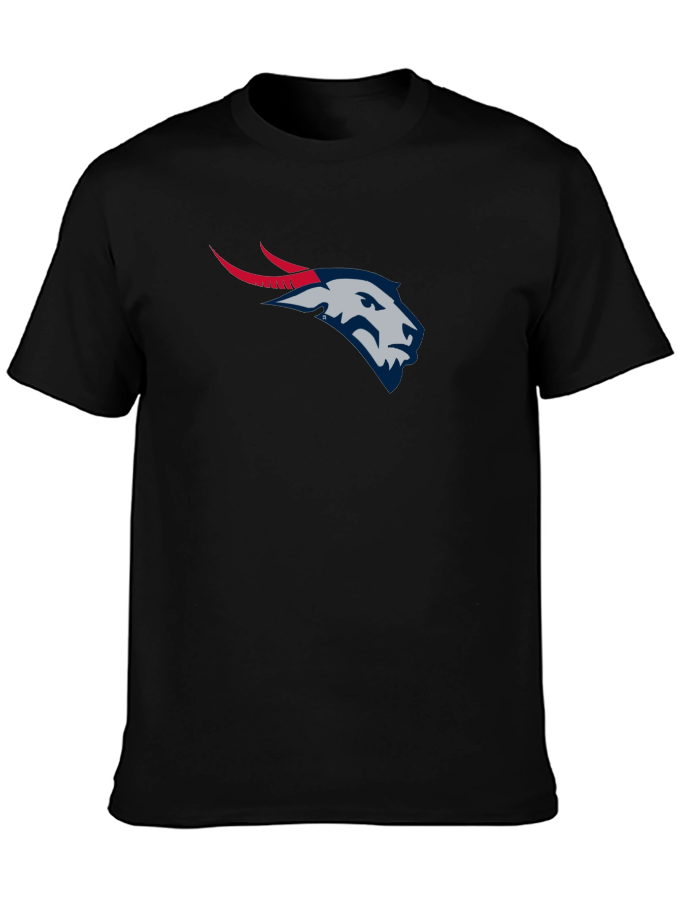 Black Graphic Tee - Goat Head Design