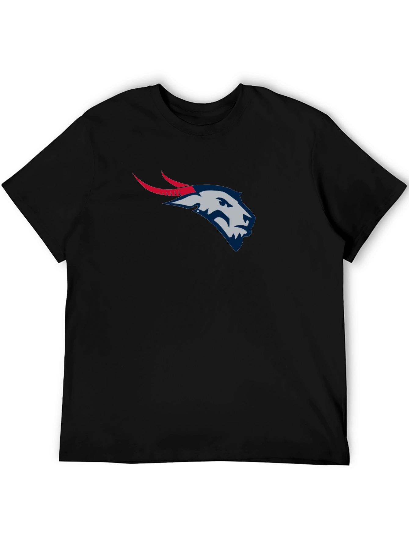 Black Graphic Tee - Goat Head Design