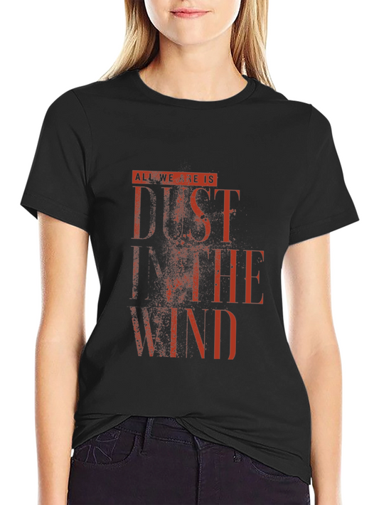 Dust in the Wind Graphic Tee - Black Cotton T-Shirt