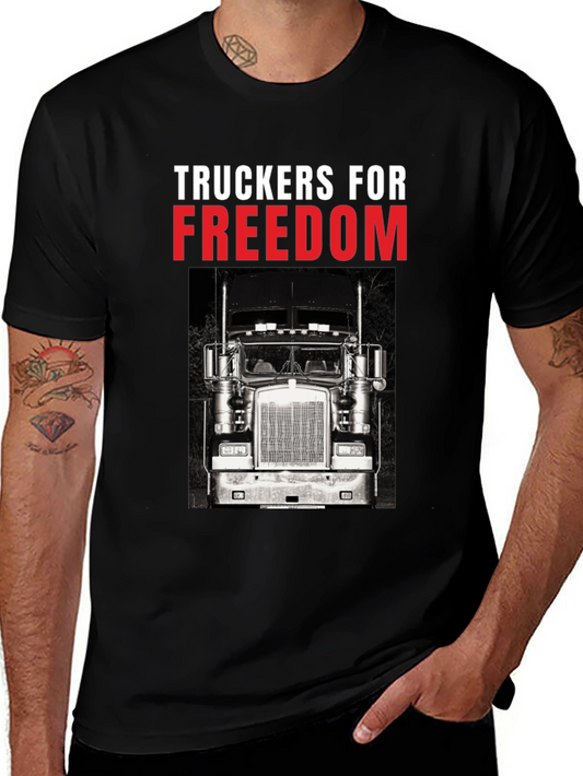 Truckers for Freedom Black T-Shirt