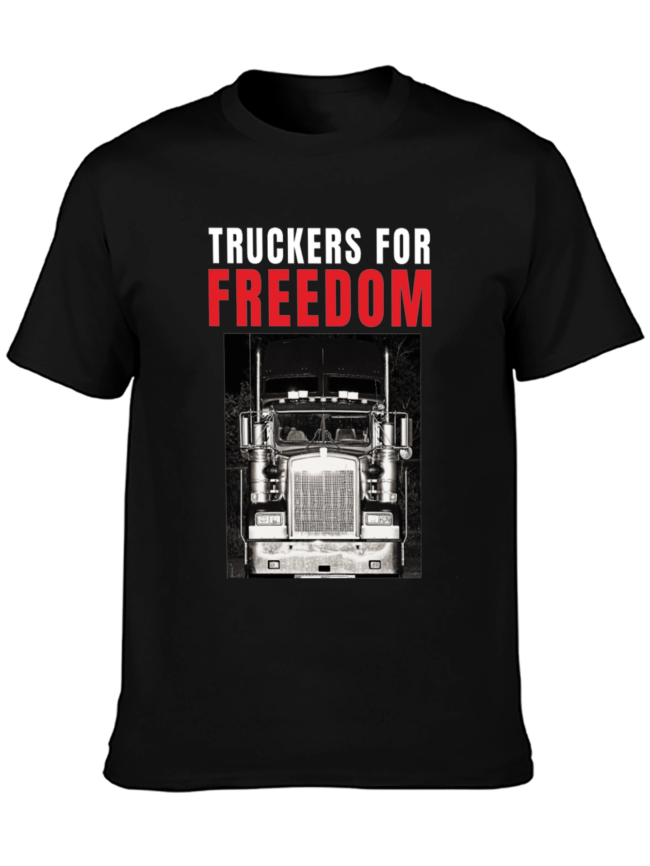 Truckers for Freedom Black T-Shirt