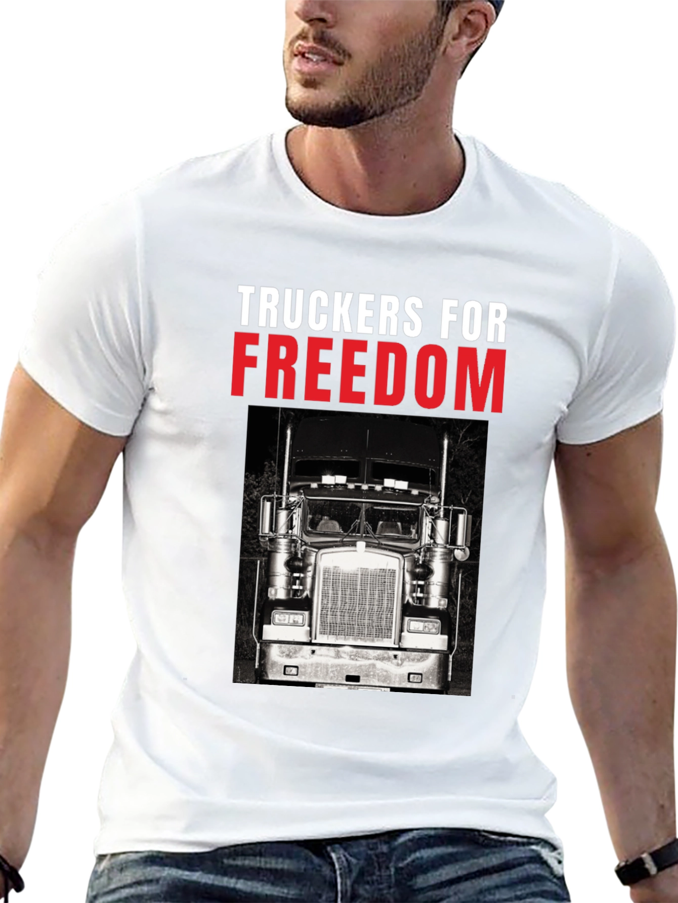 Truckers for Freedom Black T-Shirt