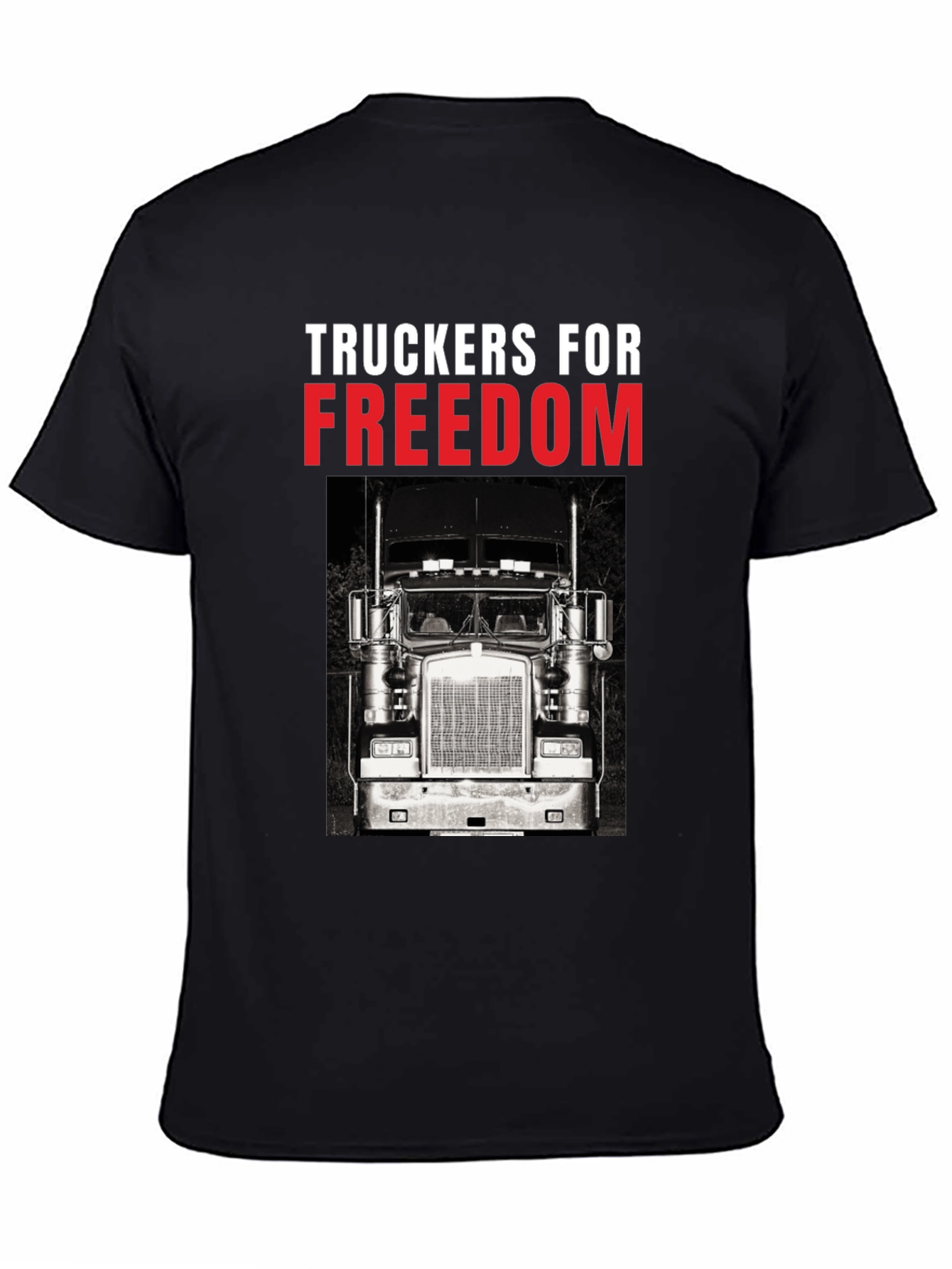 Truckers for Freedom Black T-Shirt