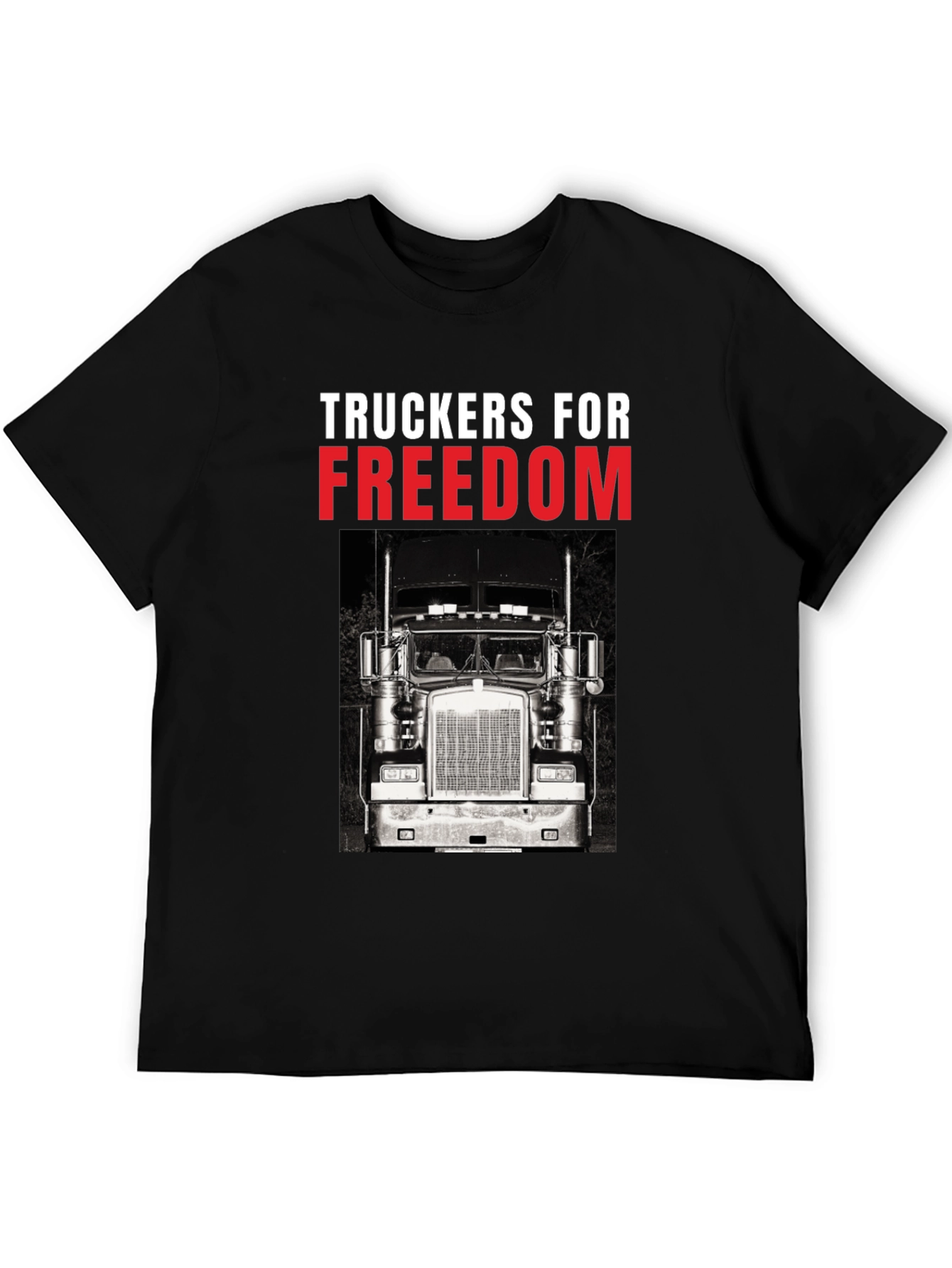 Truckers for Freedom Black T-Shirt