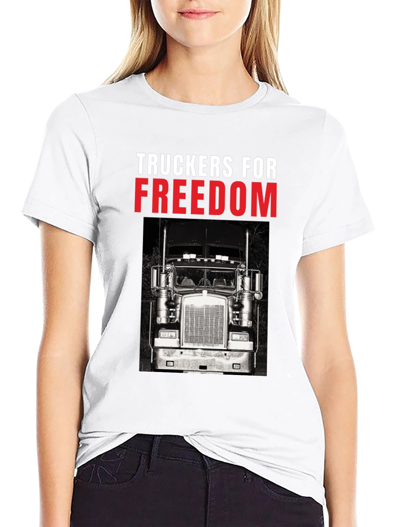 Truckers for Freedom Black T-Shirt