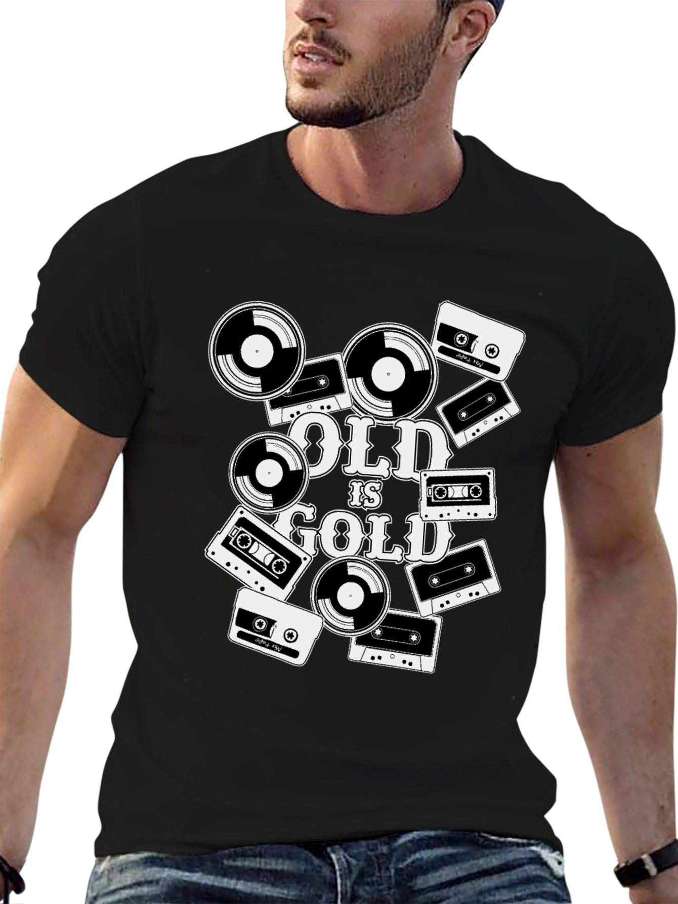 Old is Gold Retro Music T-Shirt