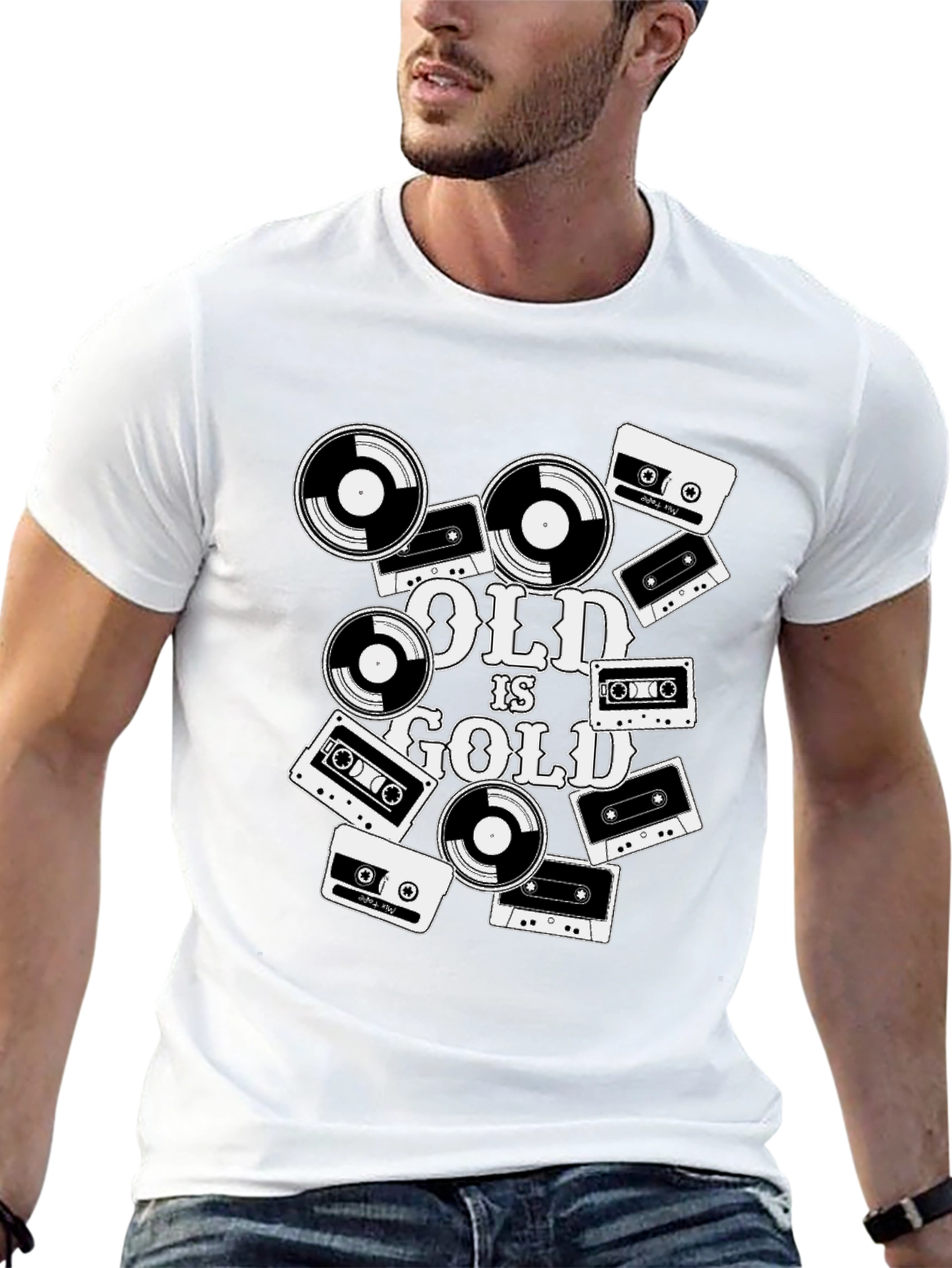 Old is Gold Retro Music T-Shirt