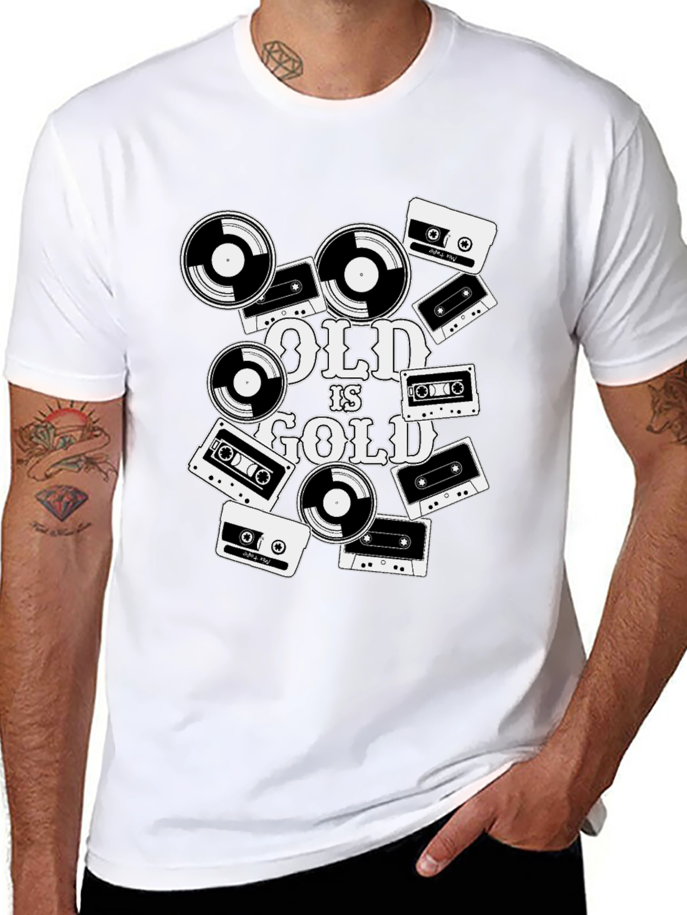 Old is Gold Retro Music T-Shirt