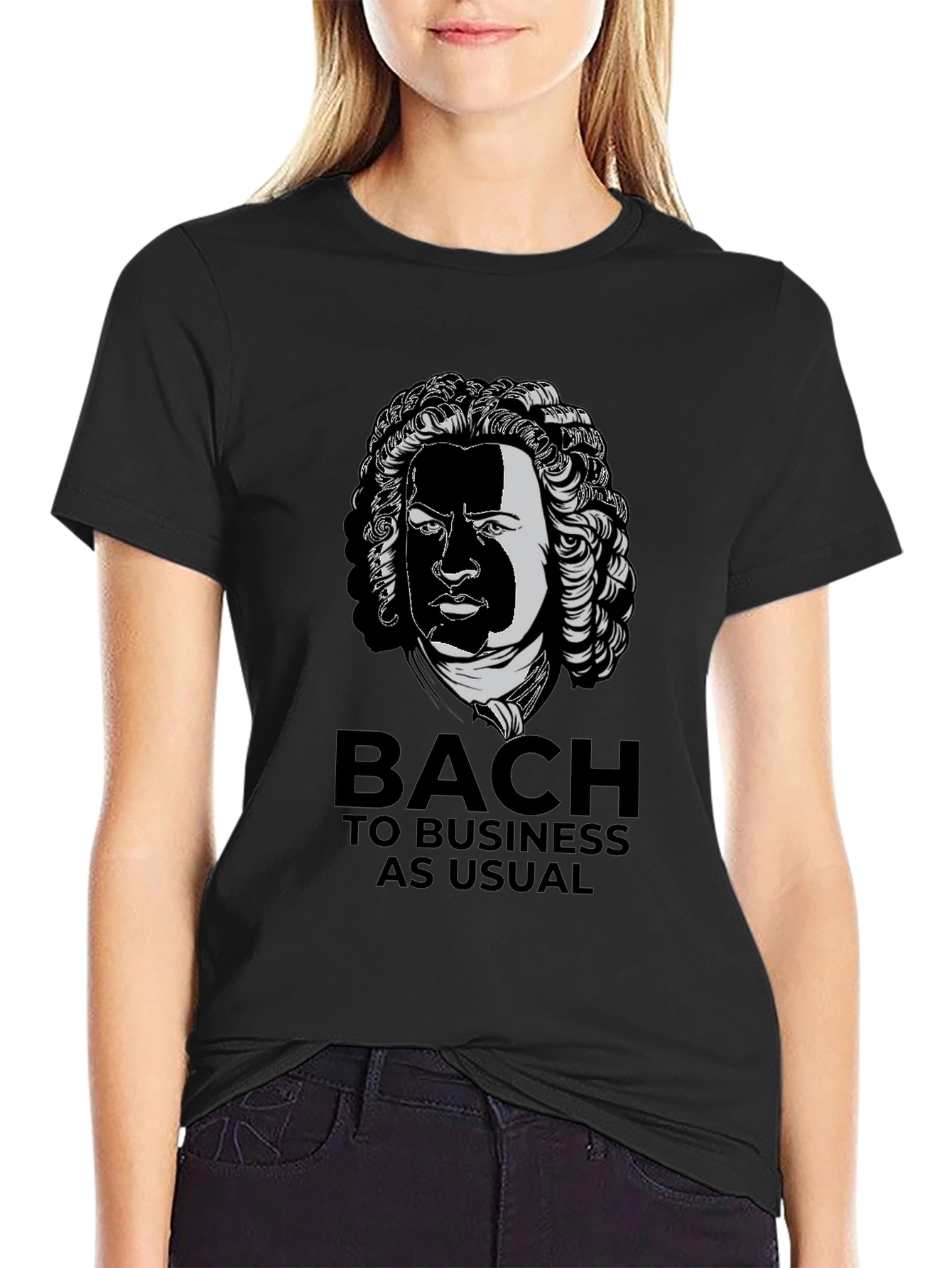 Bach to Business Black Graphic Tee