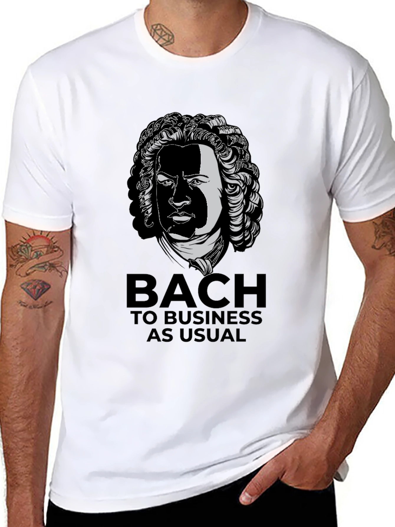 Bach to Business Black Graphic Tee