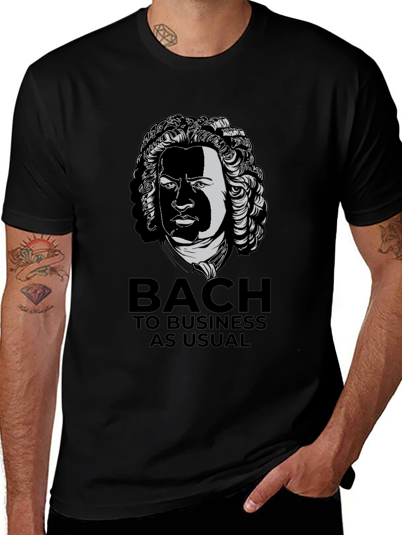 Bach to Business Black Graphic Tee