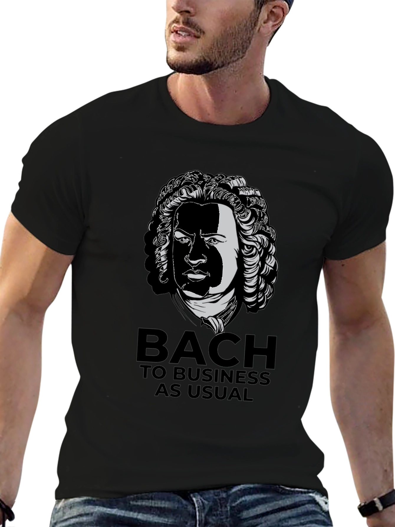 Bach to Business Black Graphic Tee