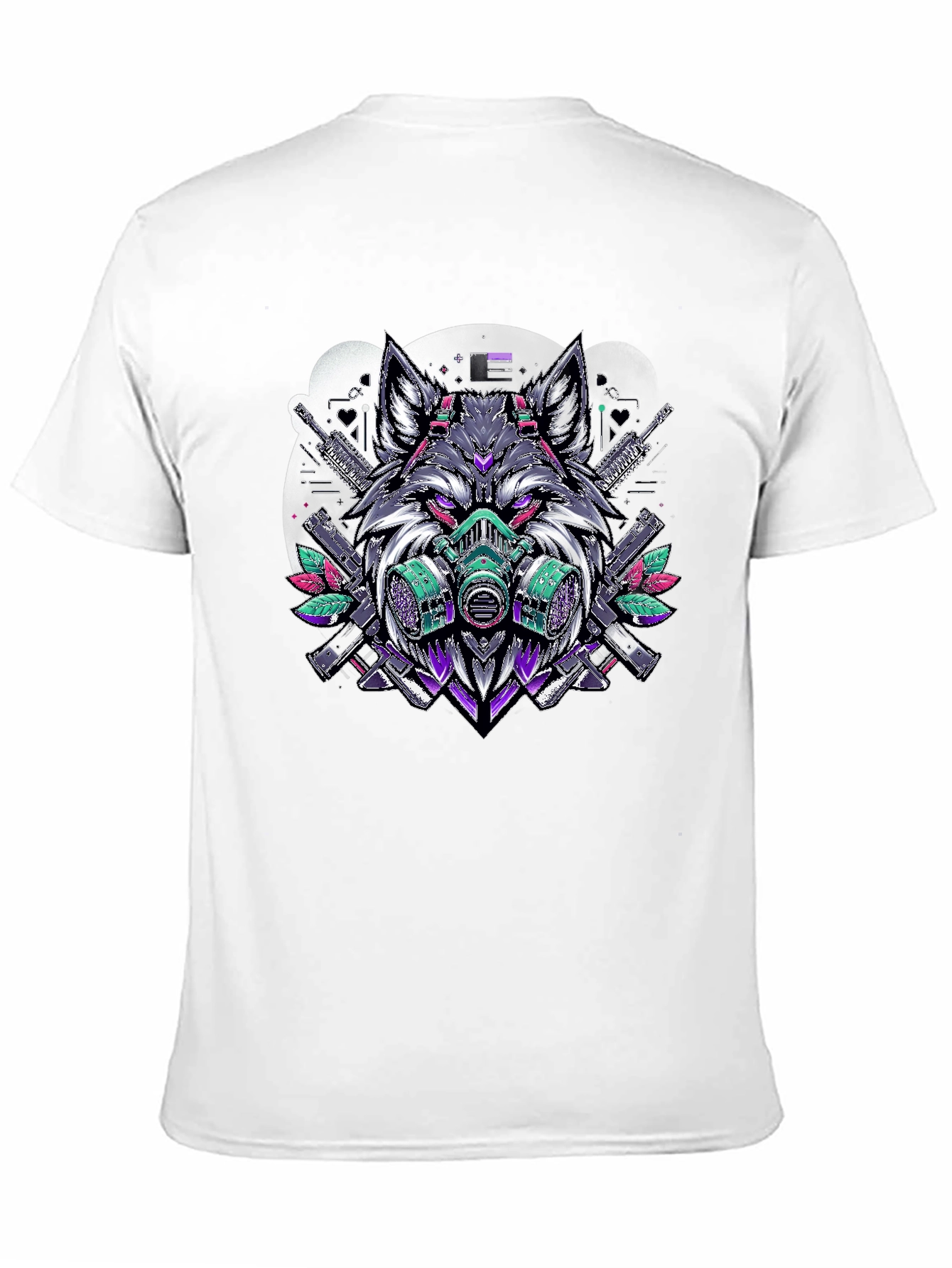 Wolf Gas Mask Graphic Print Tee