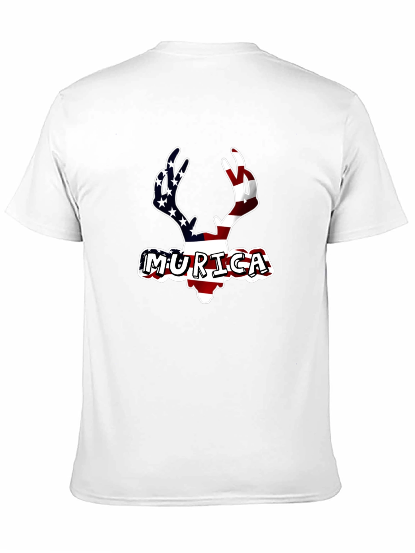 Patriotic Deer Murica T-Shirt - Black