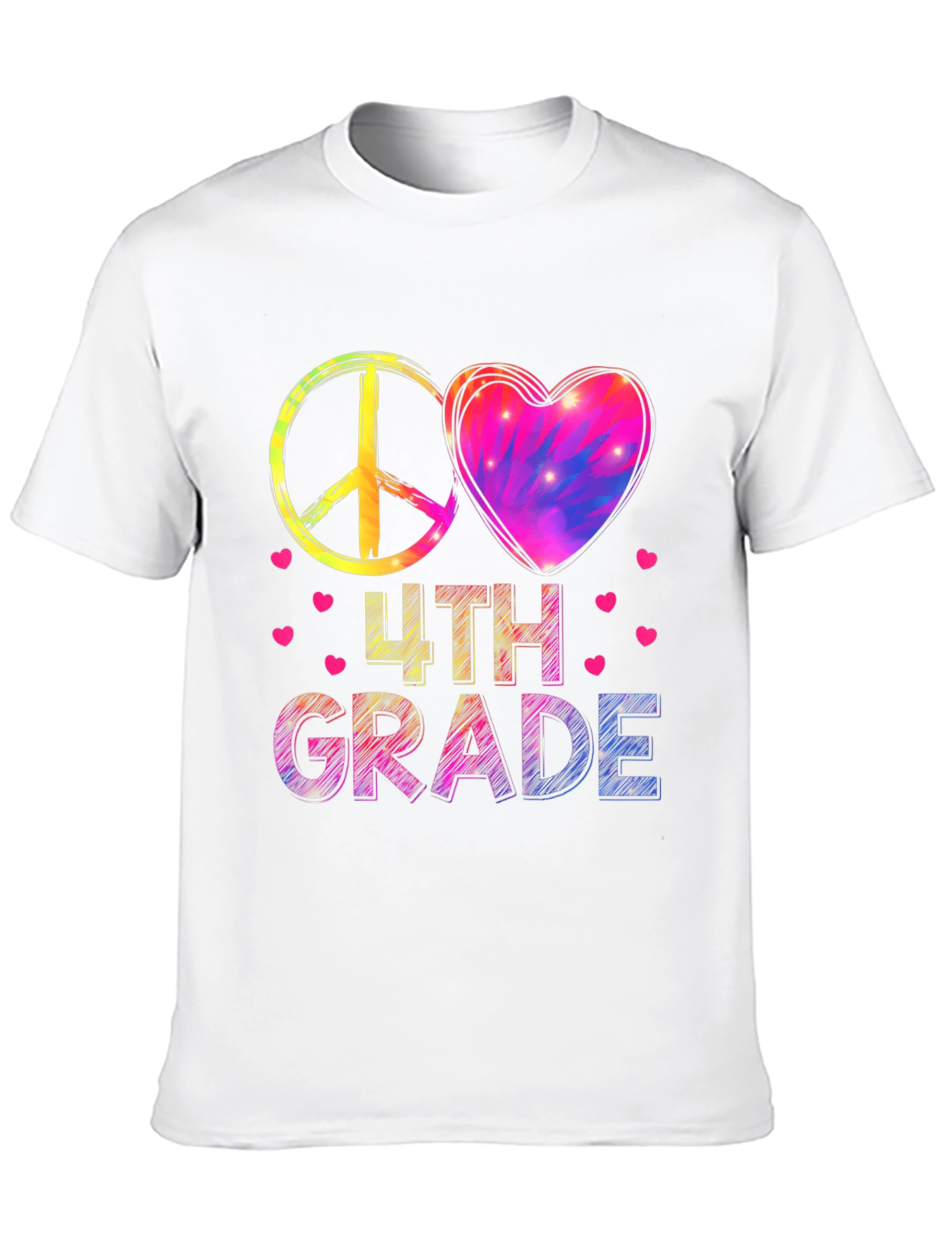 Peace Love 4th Grade T-Shirt