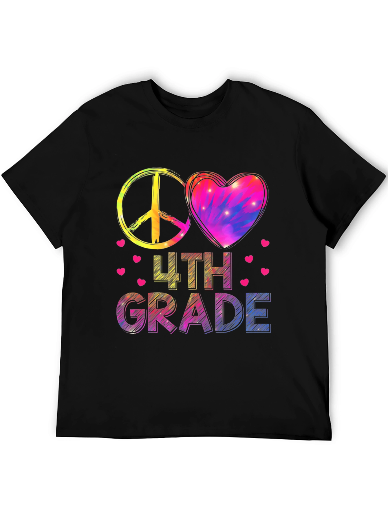 Peace Love 4th Grade T-Shirt
