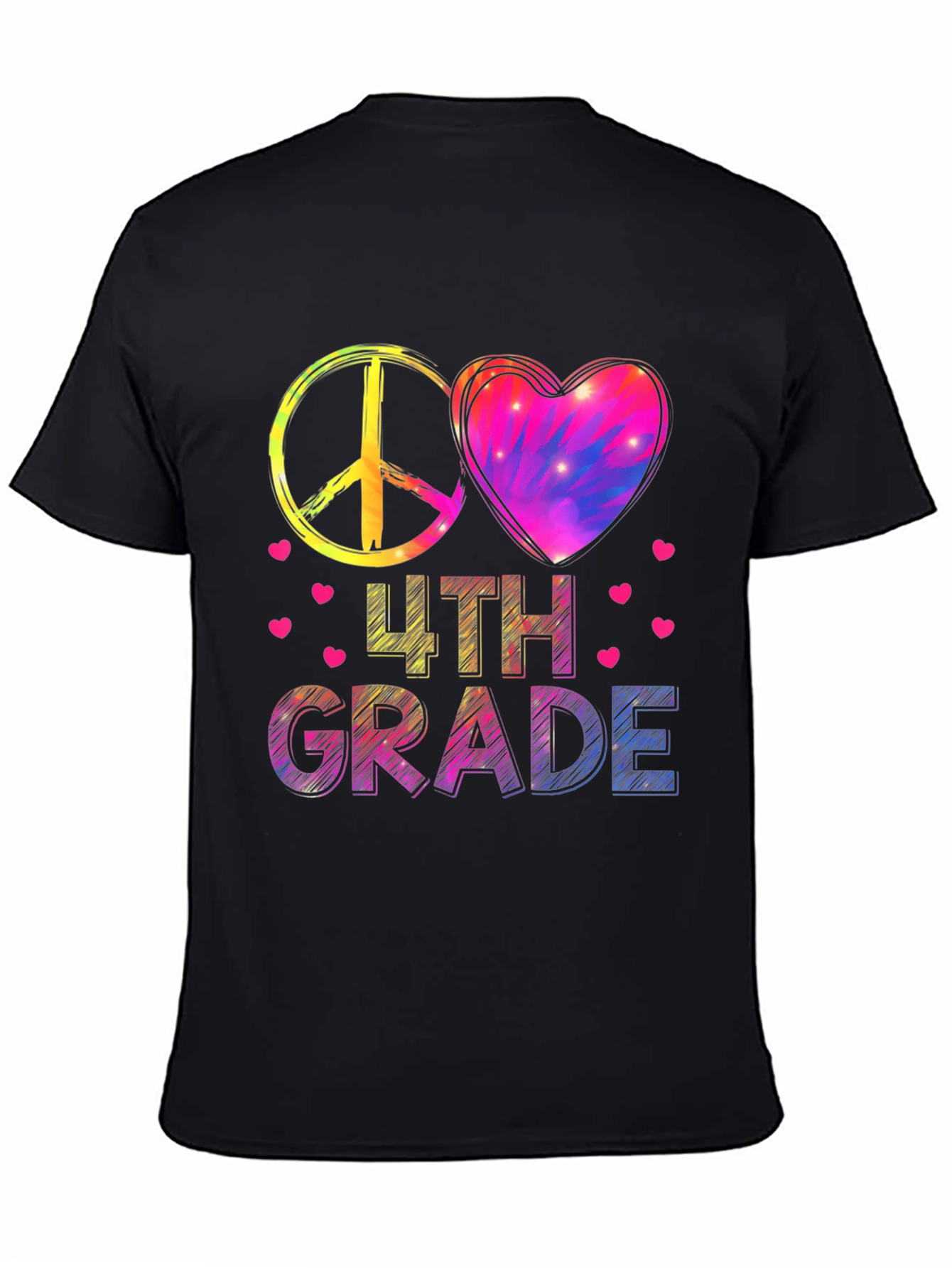 Peace Love 4th Grade T-Shirt