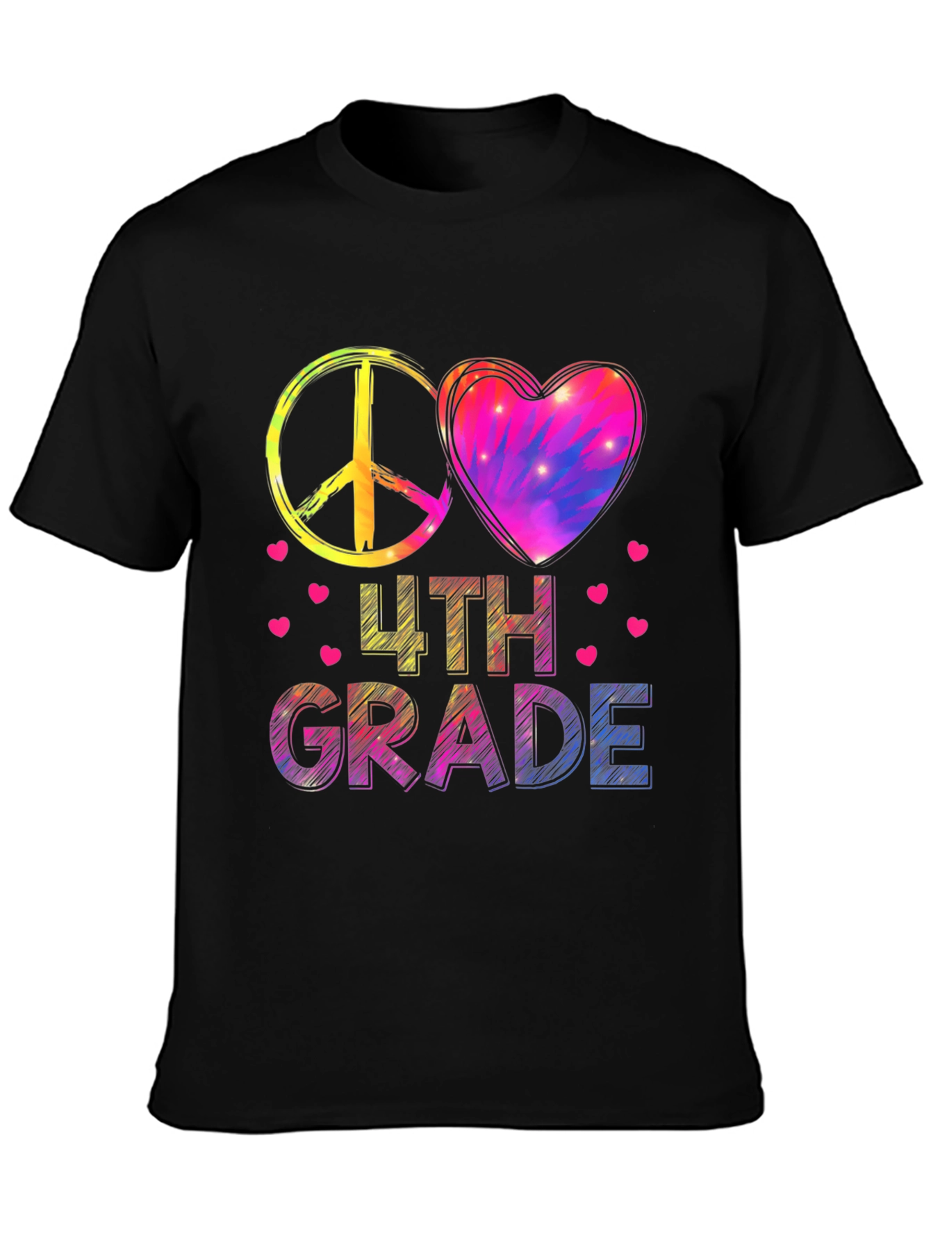 Peace Love 4th Grade T-Shirt